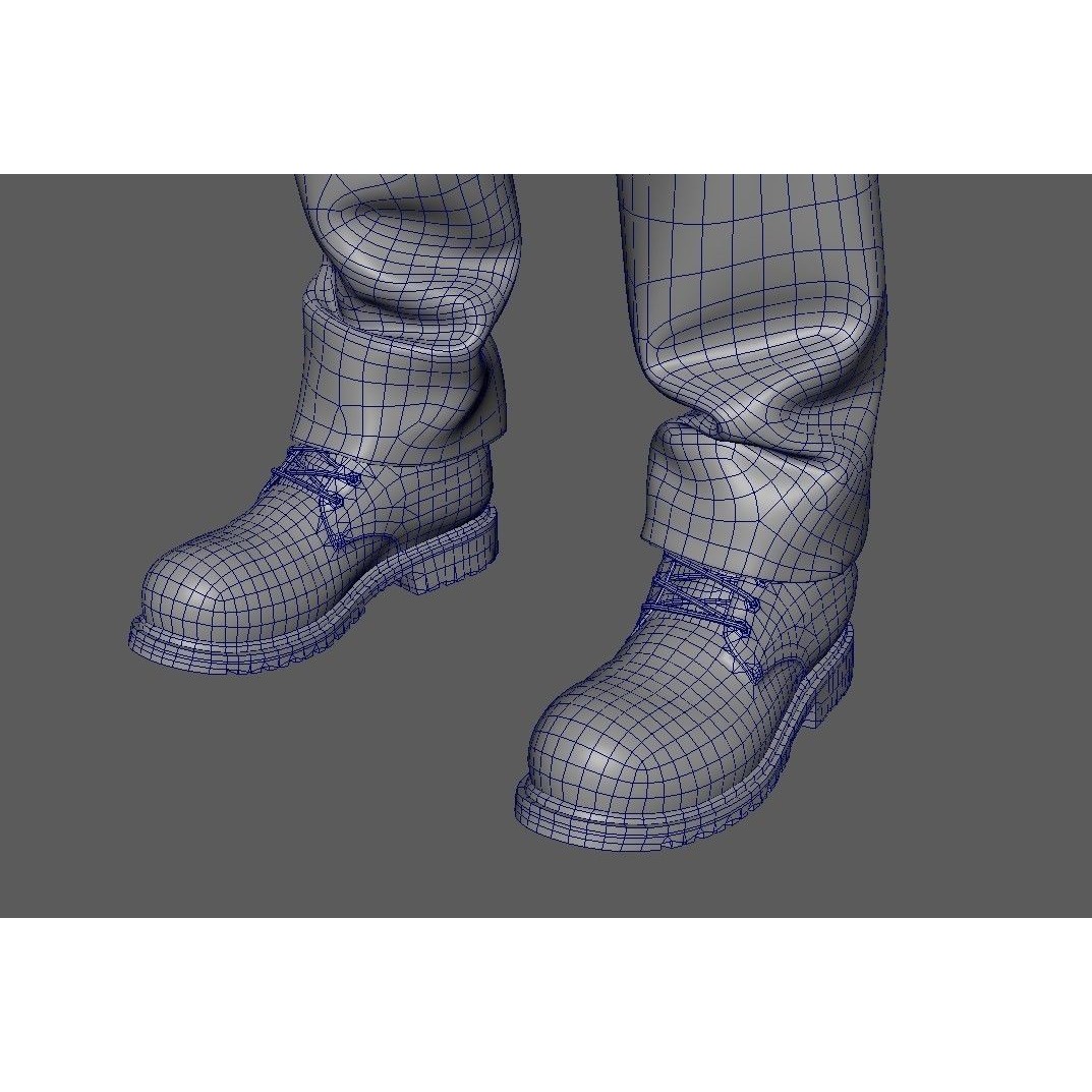 Worker Character 3D Model – Rigged Low-Poly Animated Asset, FBX - View 46