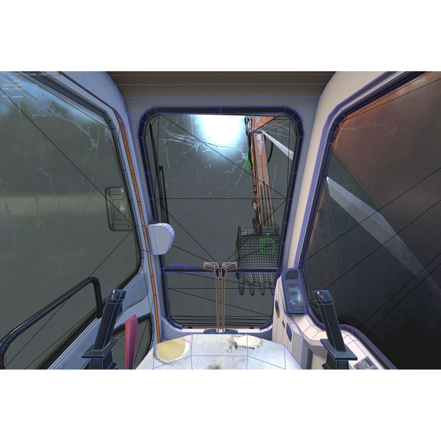 Daewoo Solar 225 LC-V 3D Model – Rigged Low-Poly PBR Excavator for Games - View 22