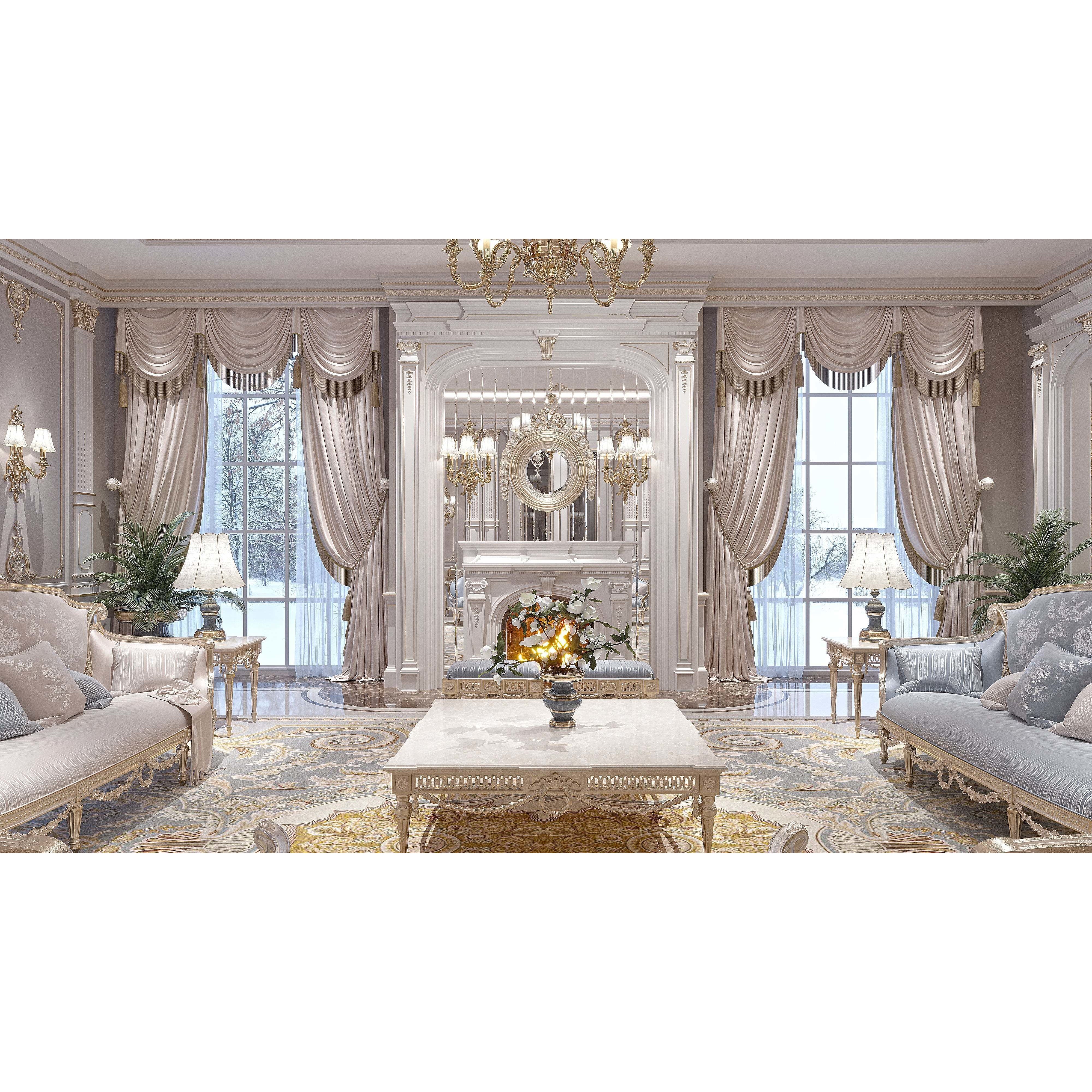 Classical Living Room and Dining Room - Game-Ready 3D Model - View 10