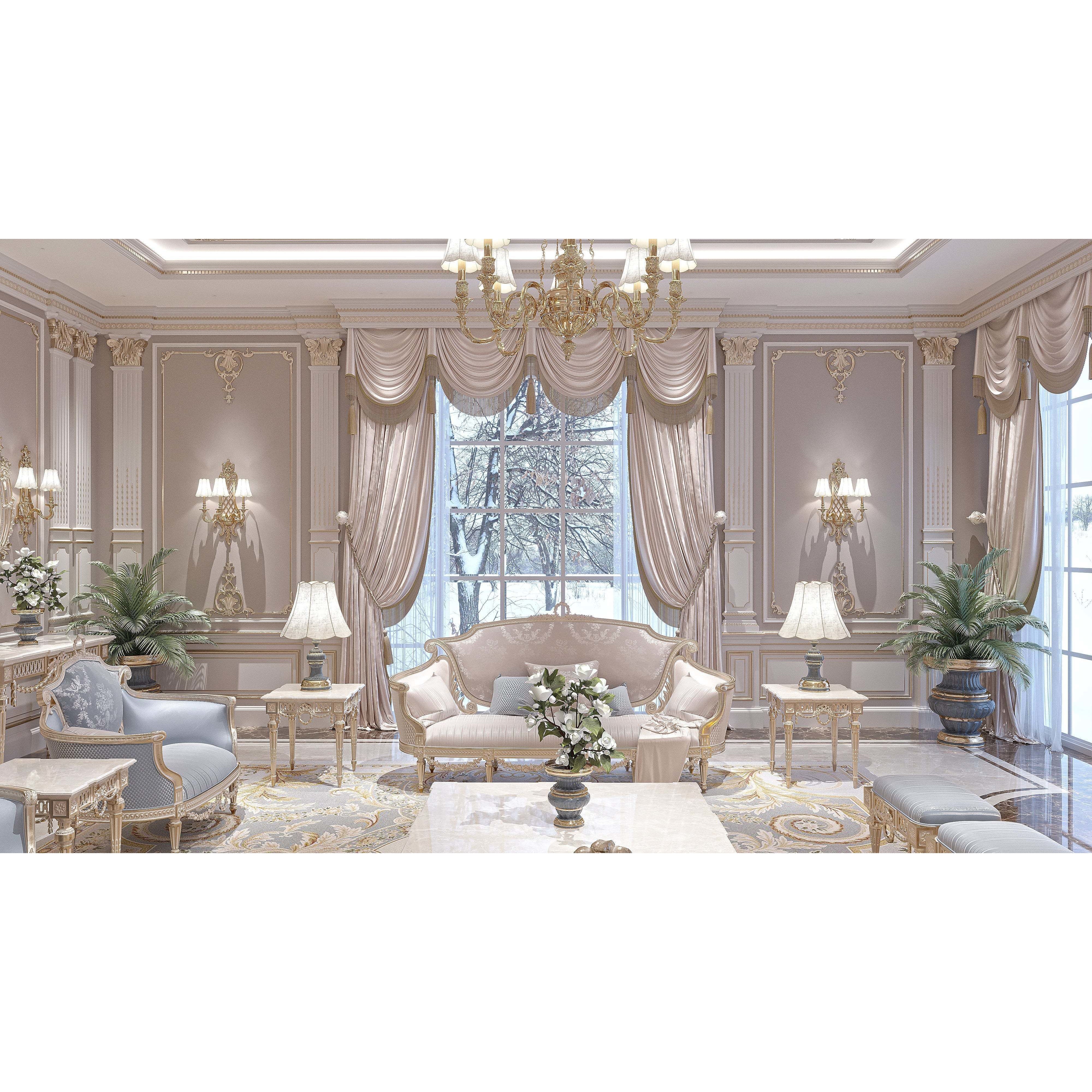 Classical Living Room and Dining Room - Game-Ready 3D Model - View 13