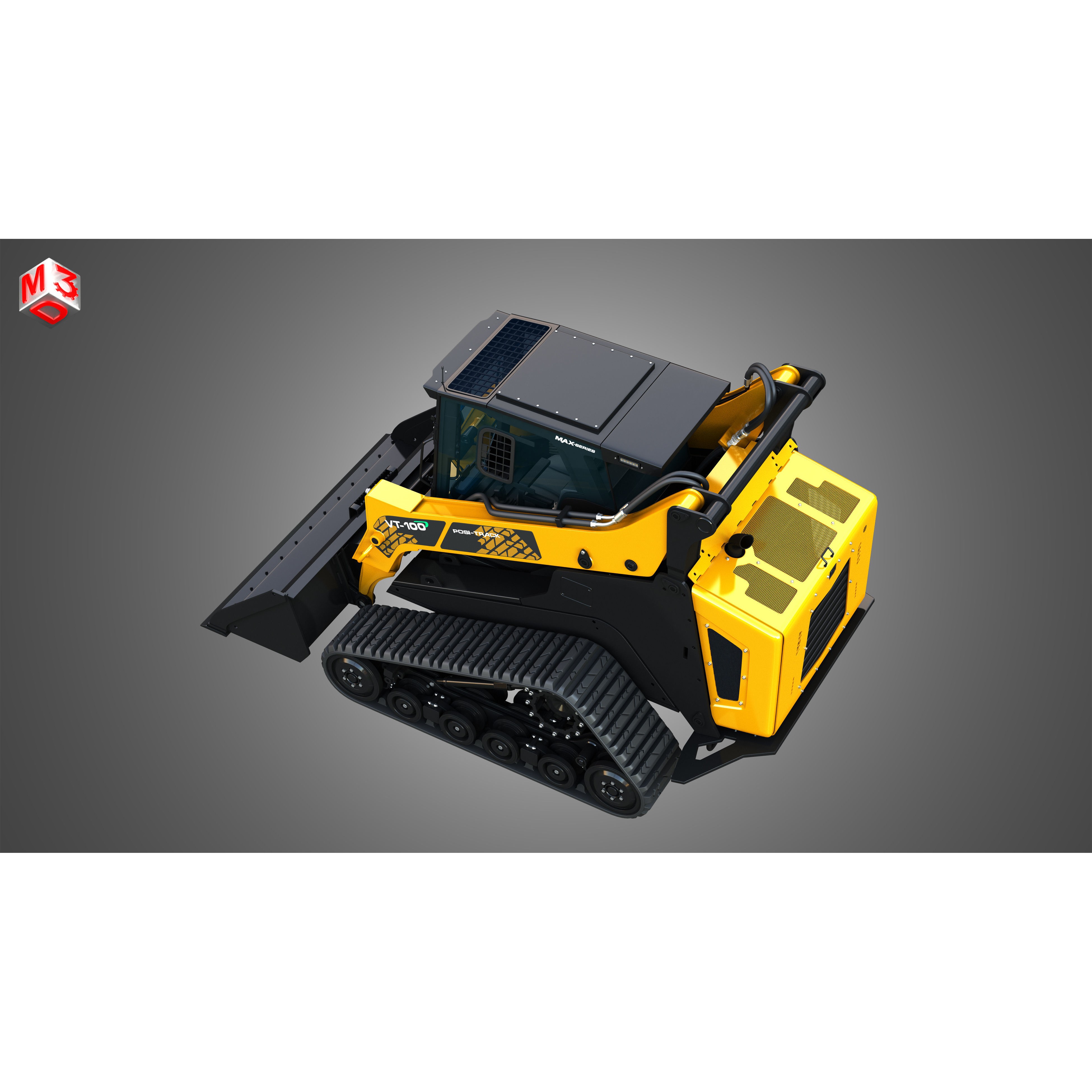 ASV VT-100 Compact Track Loader 3D Model – High Poly Vehicle Asset, FBX