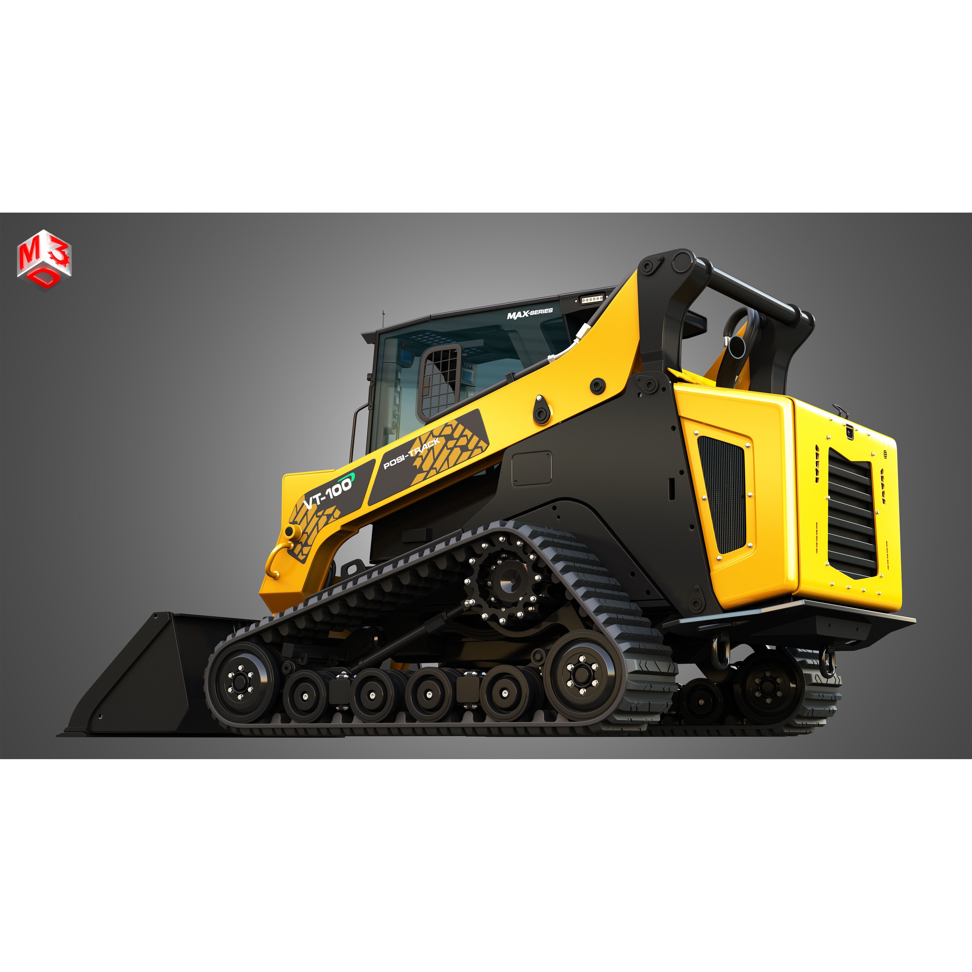 ASV VT-100 Compact Track Loader 3D Model – High Poly Vehicle Asset, FBX - View 11