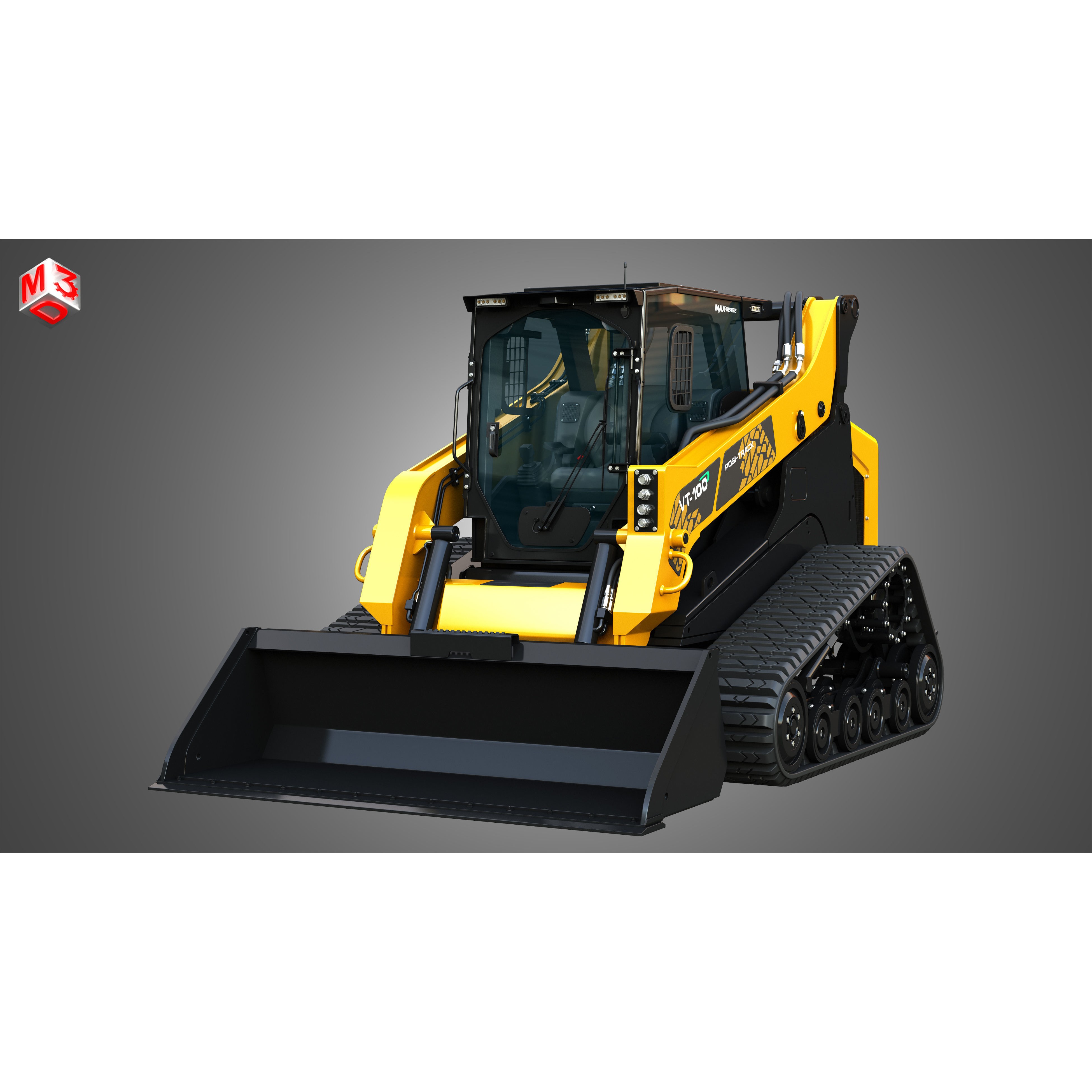 ASV VT-100 Compact Track Loader 3D Model – High Poly Vehicle Asset, FBX - View 12