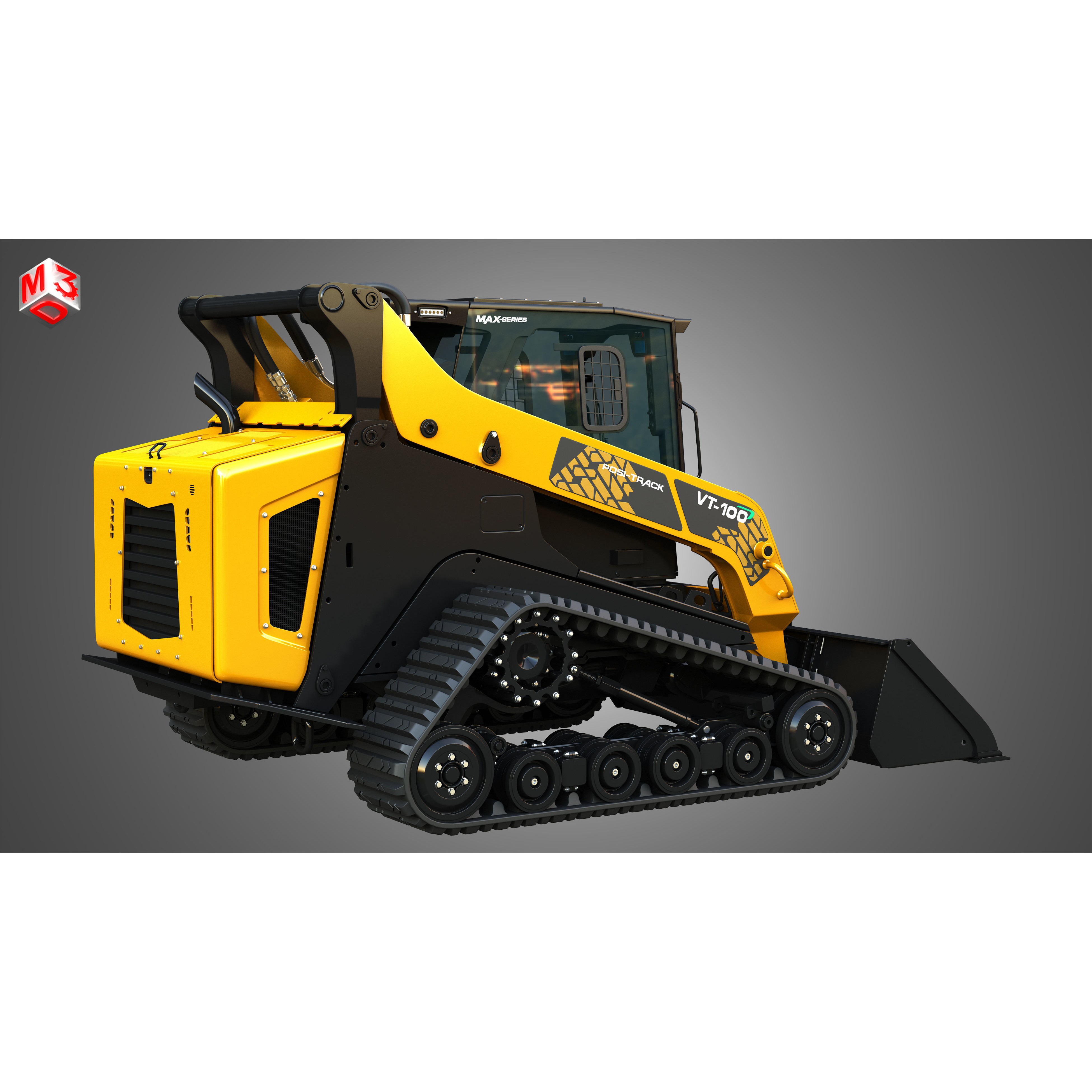 ASV VT-100 Compact Track Loader 3D Model – High Poly Vehicle Asset, FBX - View 17