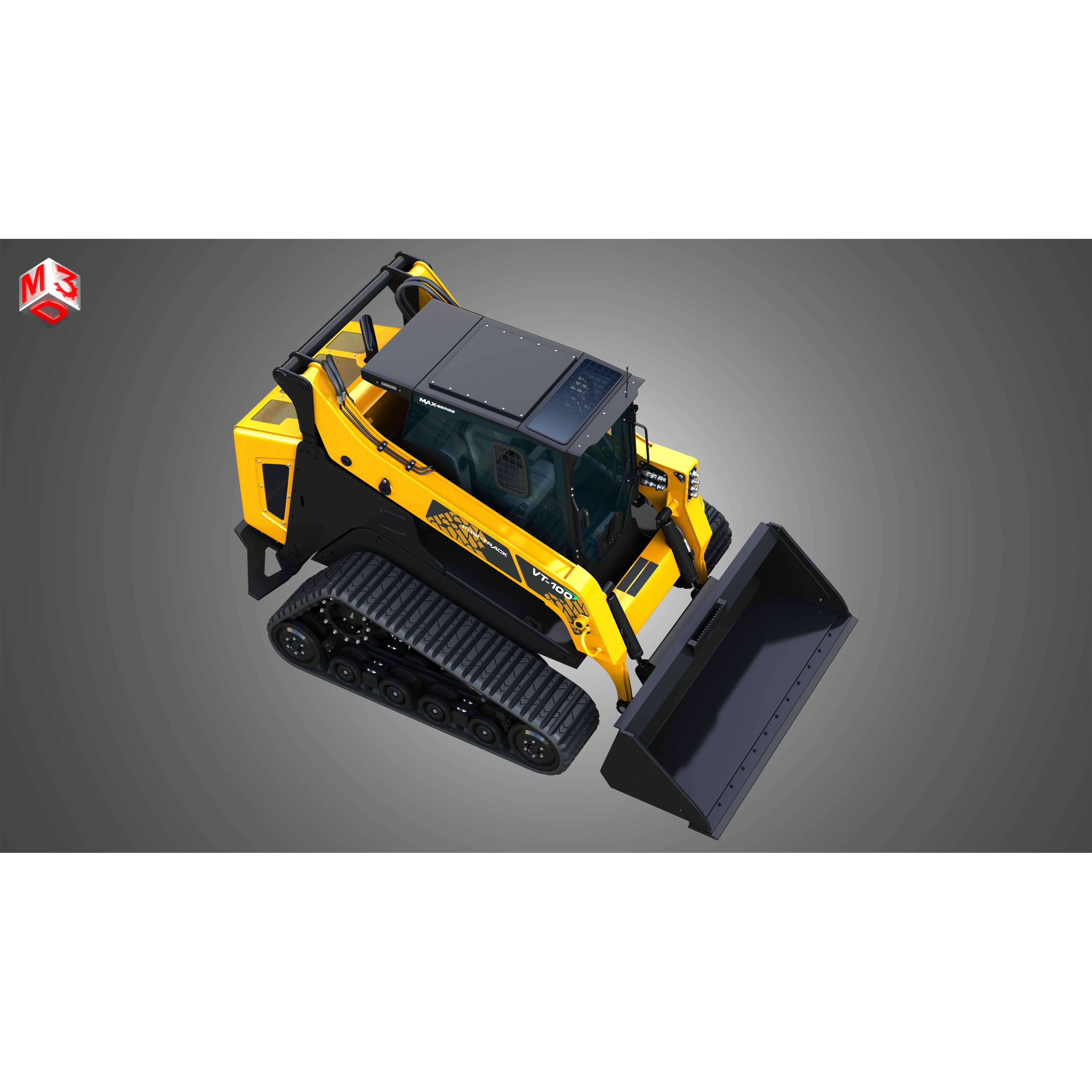 ASV VT-100 Compact Track Loader 3D Model – High Poly Vehicle Asset, FBX - View 22