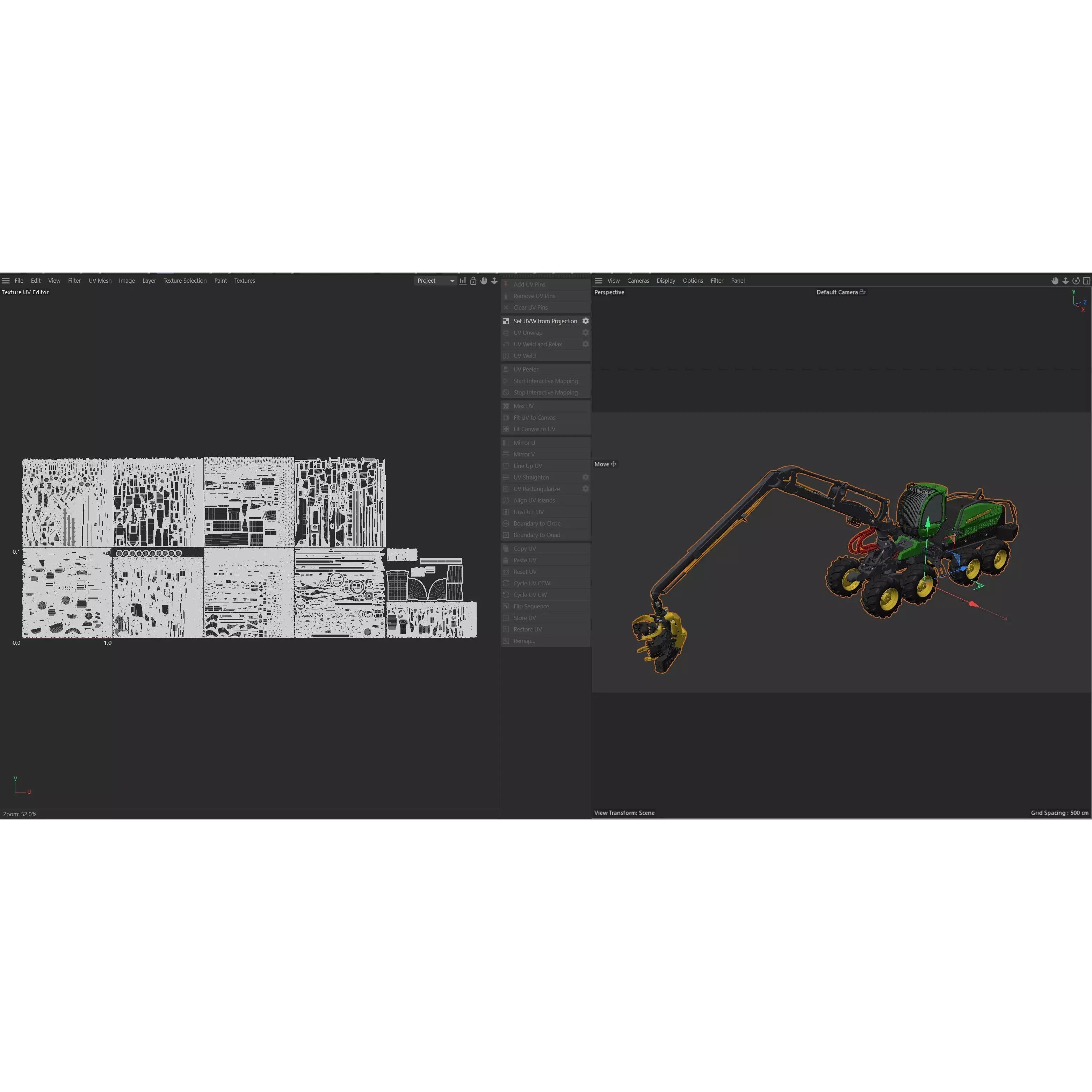 John Deere 1270H 3D Model – Low Poly Industrial Tractor, FBX, Blender - View 17