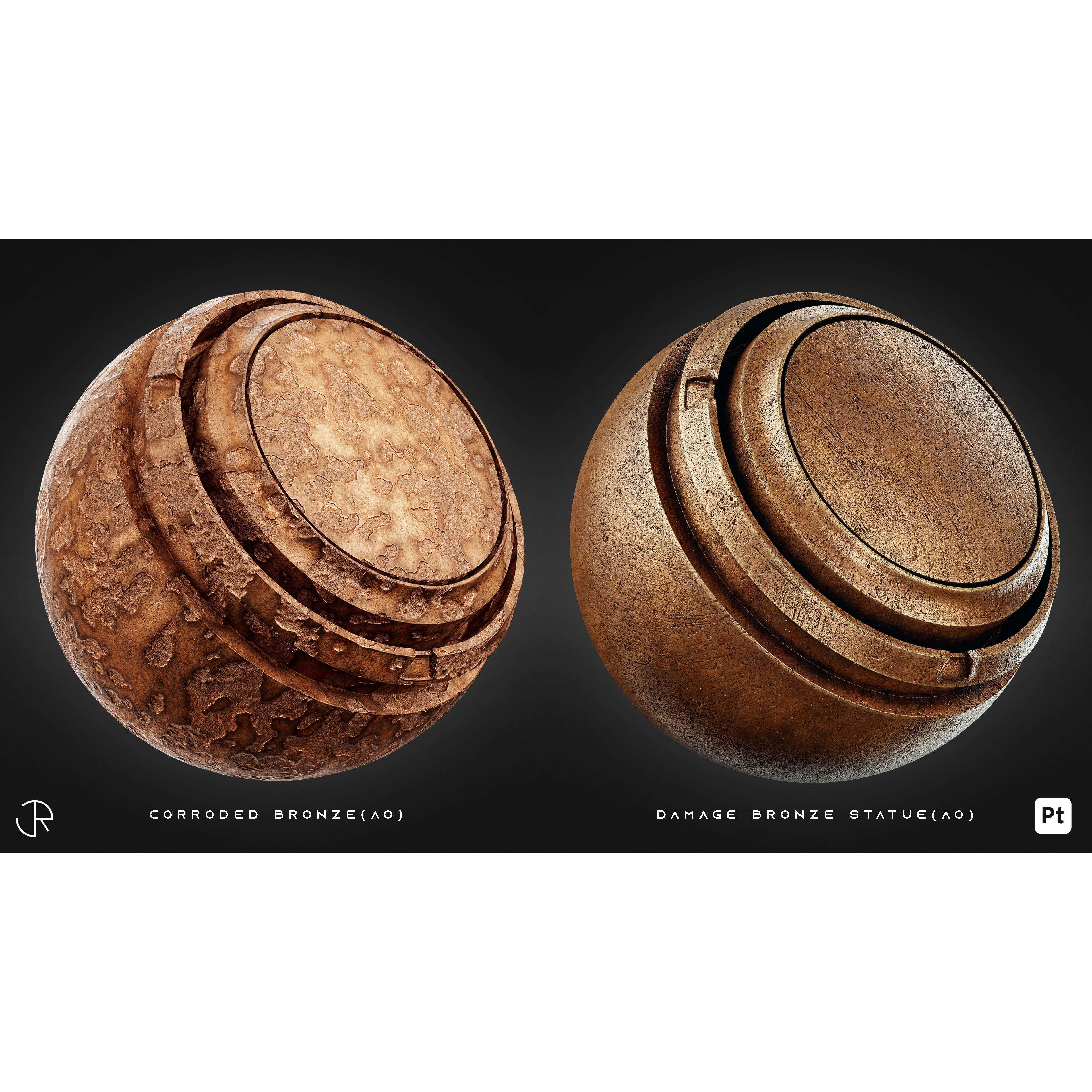 Damaged Metal Materials 3D Model – High-Detail PBR Textures, Substance Painter - View 12