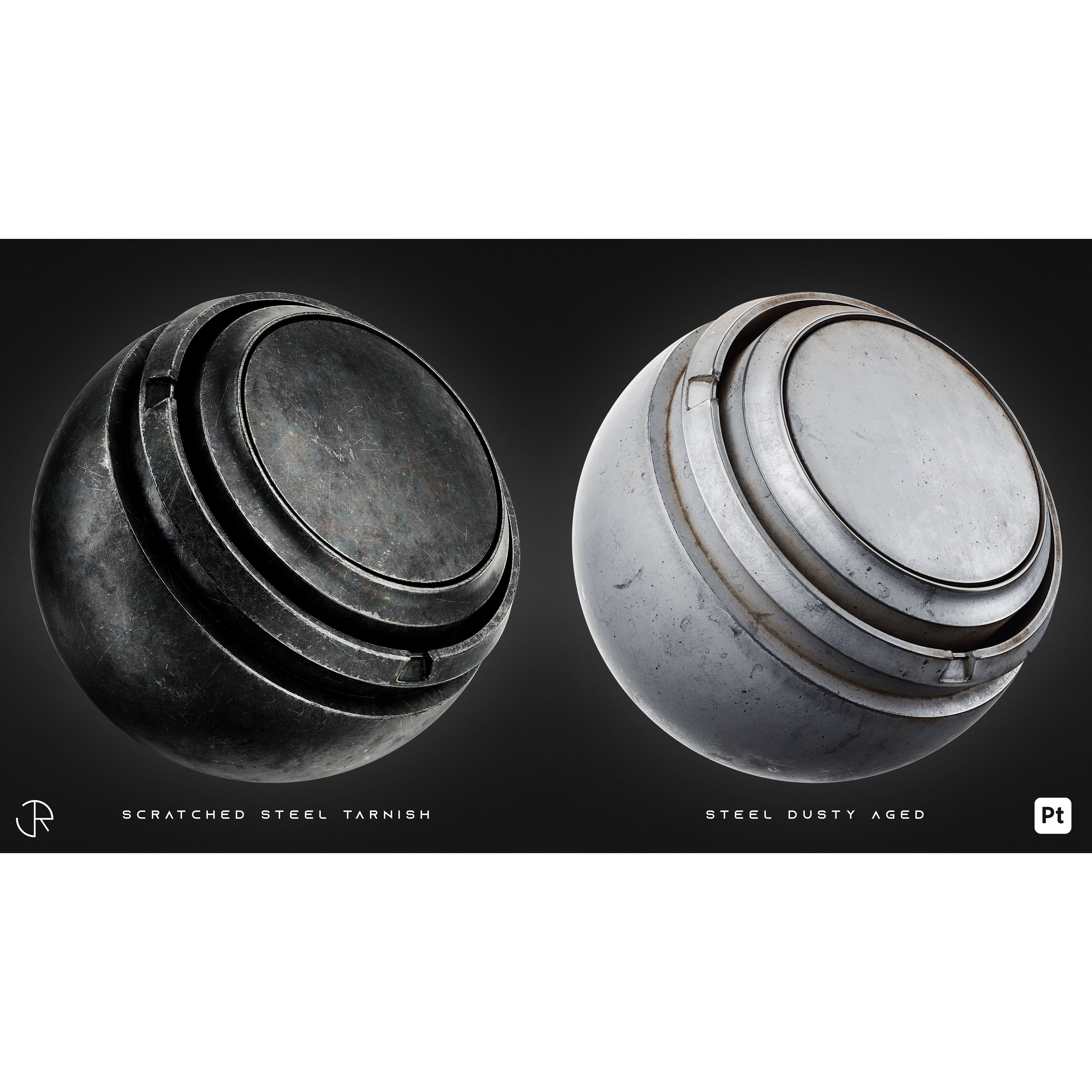 Damaged Metal Materials 3D Model – High-Detail PBR Textures, Substance Painter - View 17
