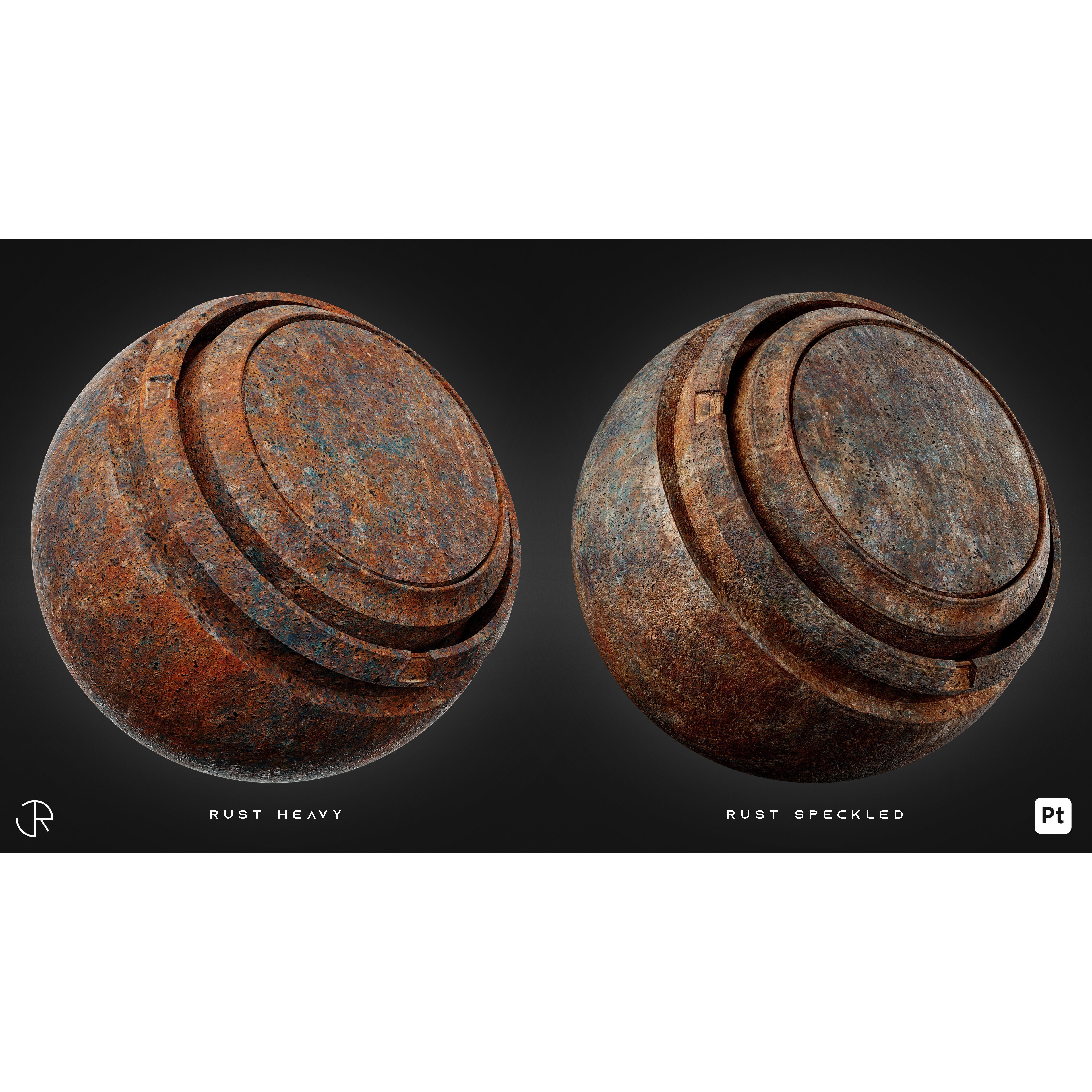 Damaged Metal Materials 3D Model – High-Detail PBR Textures, Substance Painter - View 4