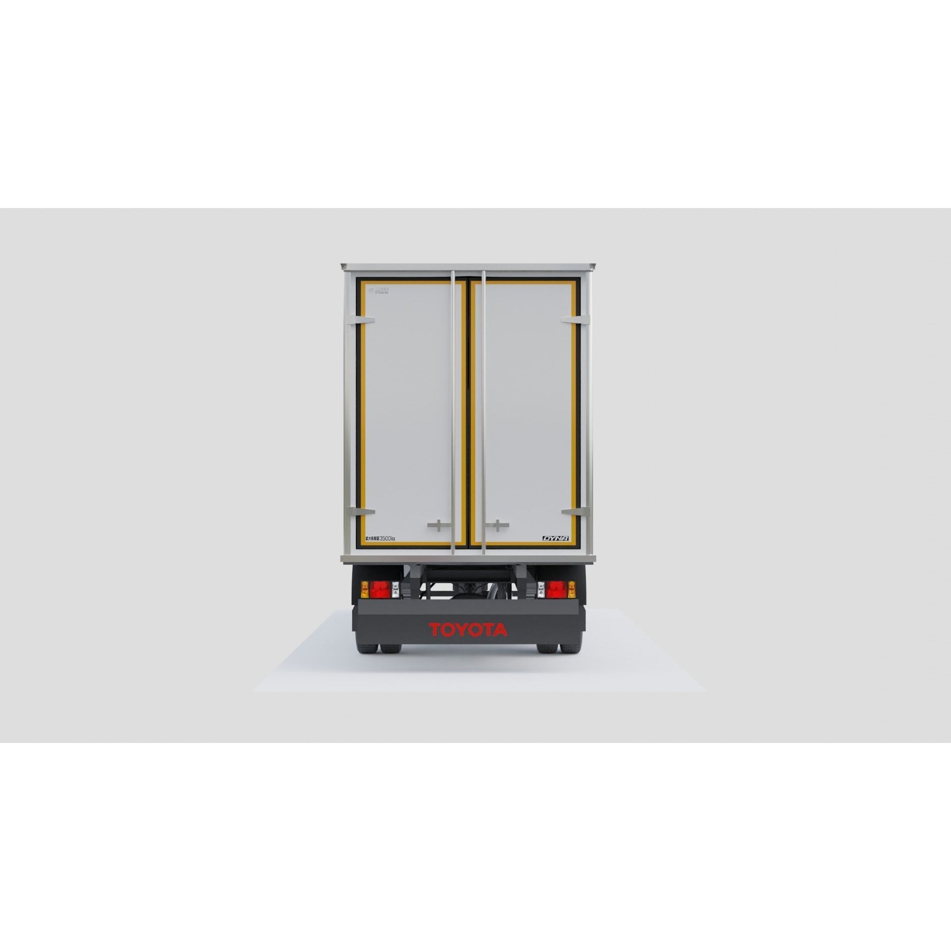 Toyota Dyna 1999 3D Model – Low Poly Truck Set, FBX, OBJ - View 12