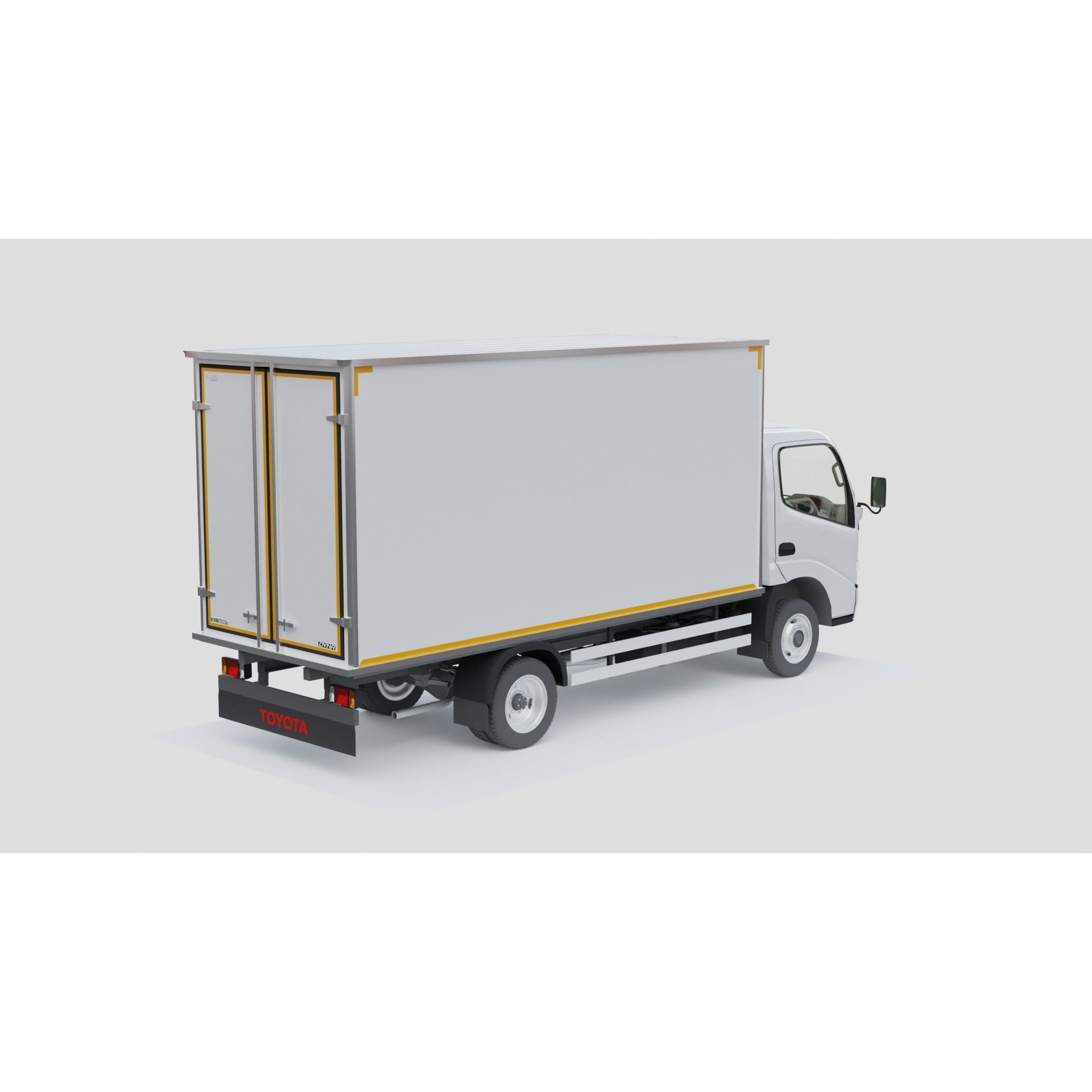Toyota Dyna 1999 3D Model – Low Poly Truck Set, FBX, OBJ - View 4