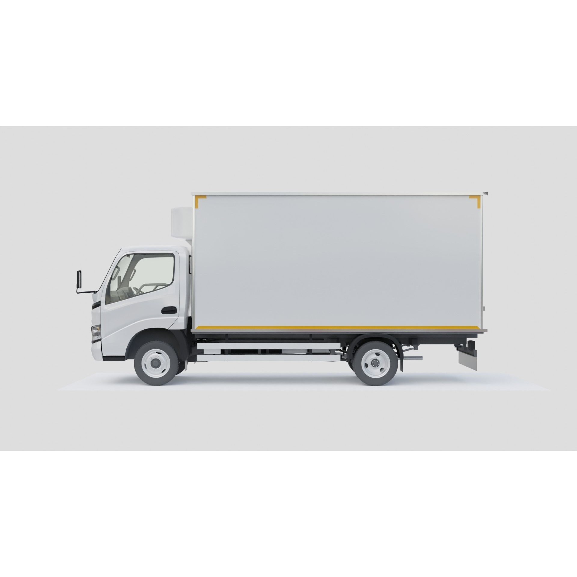 Toyota Dyna 1999 3D Model – Low Poly Truck Set, FBX, OBJ - View 5