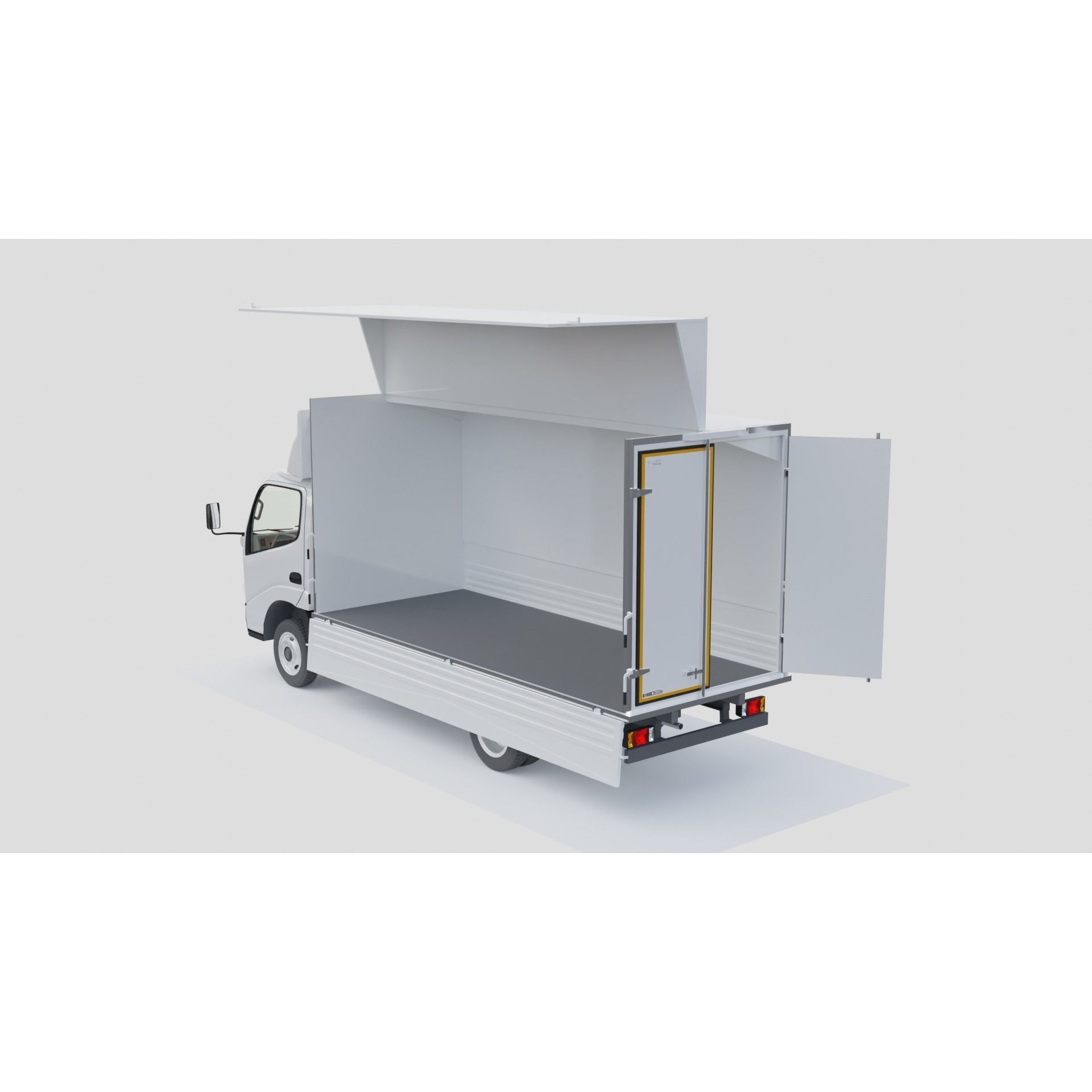 Toyota Dyna 1999 3D Model – Low Poly Truck Set, FBX, OBJ - View 7
