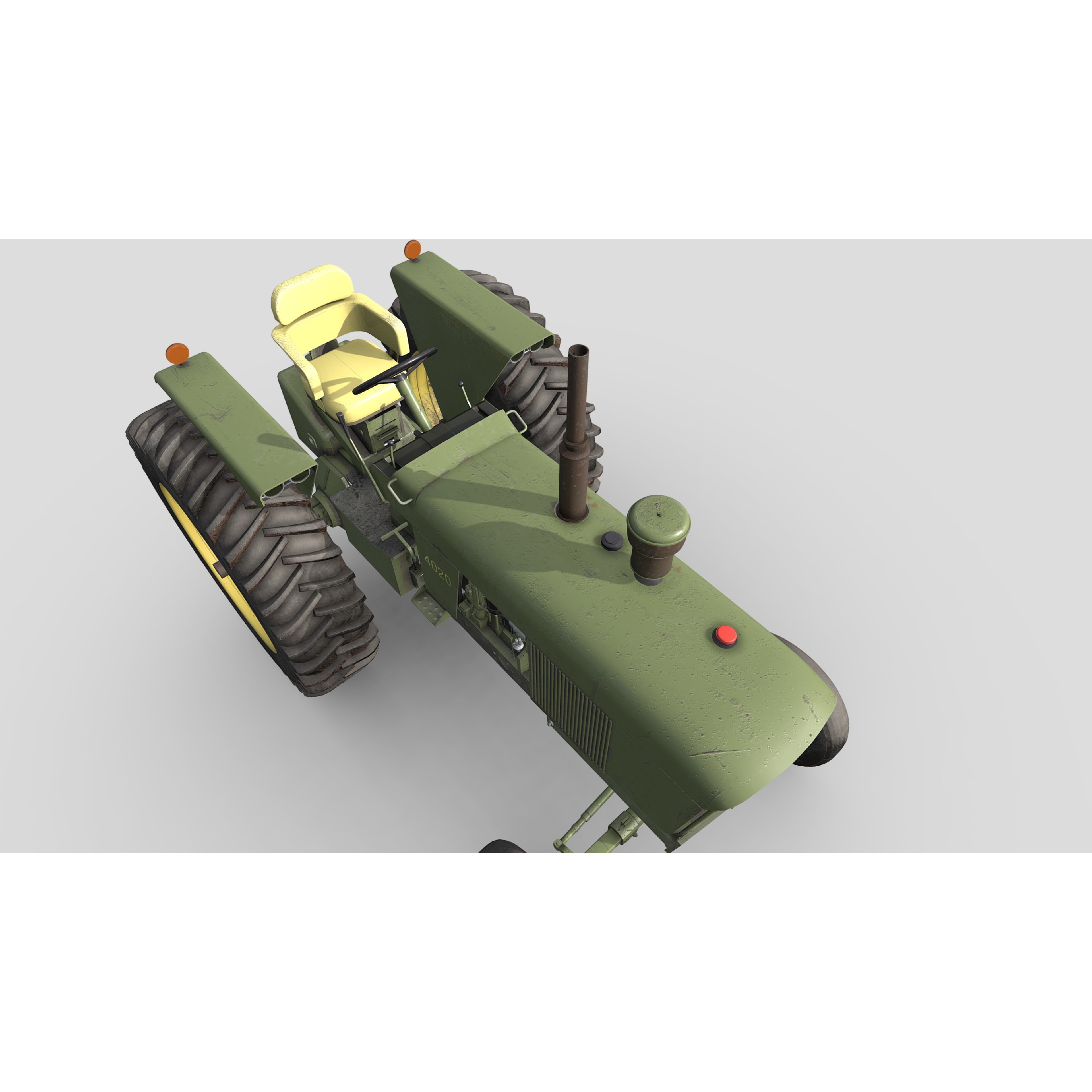 Tractor 3D Model – Low Poly PBR Vehicle with 4K Textures, Blender & FBX - View 10