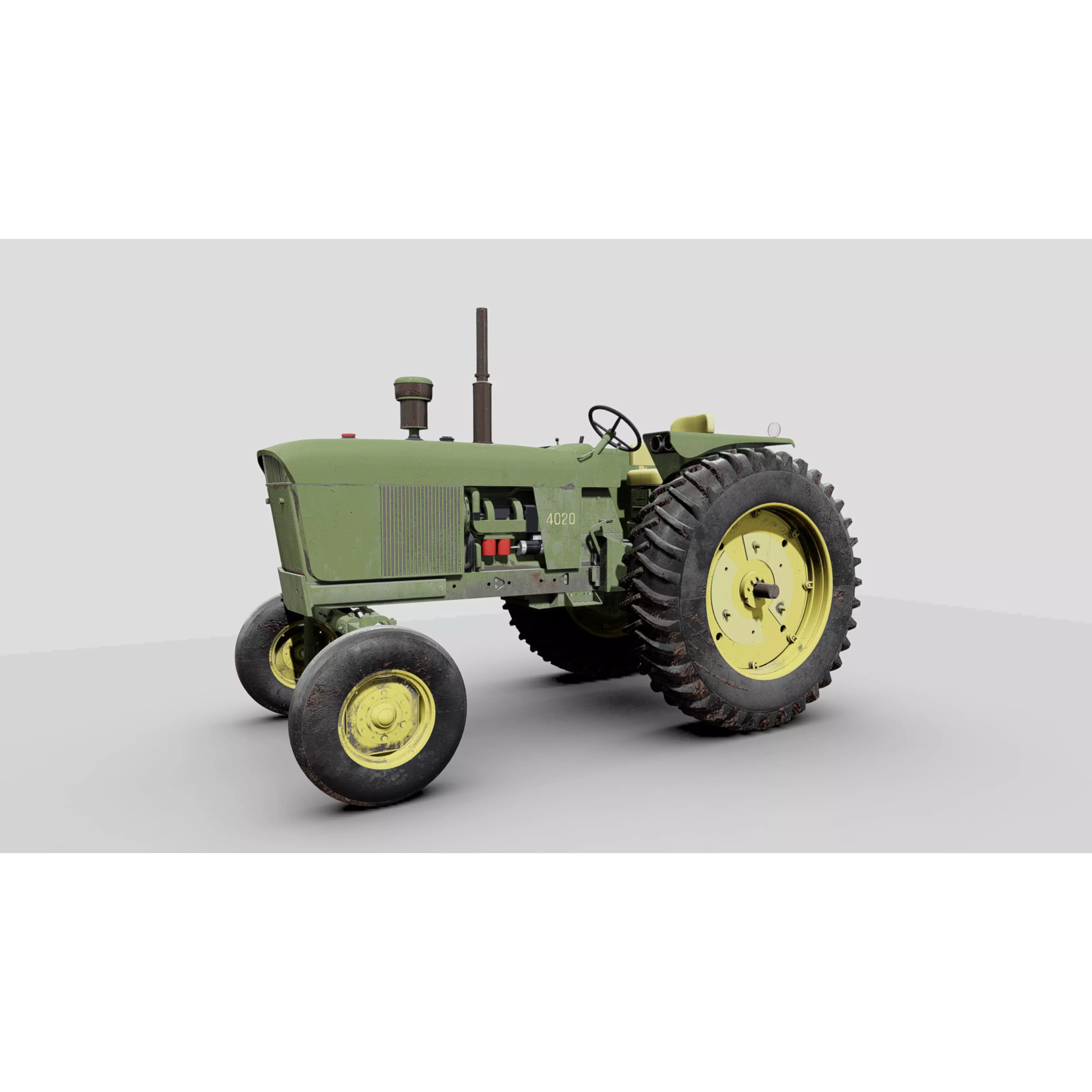 Tractor 3D Model – Low Poly PBR Vehicle with 4K Textures, Blender & FBX - View 2