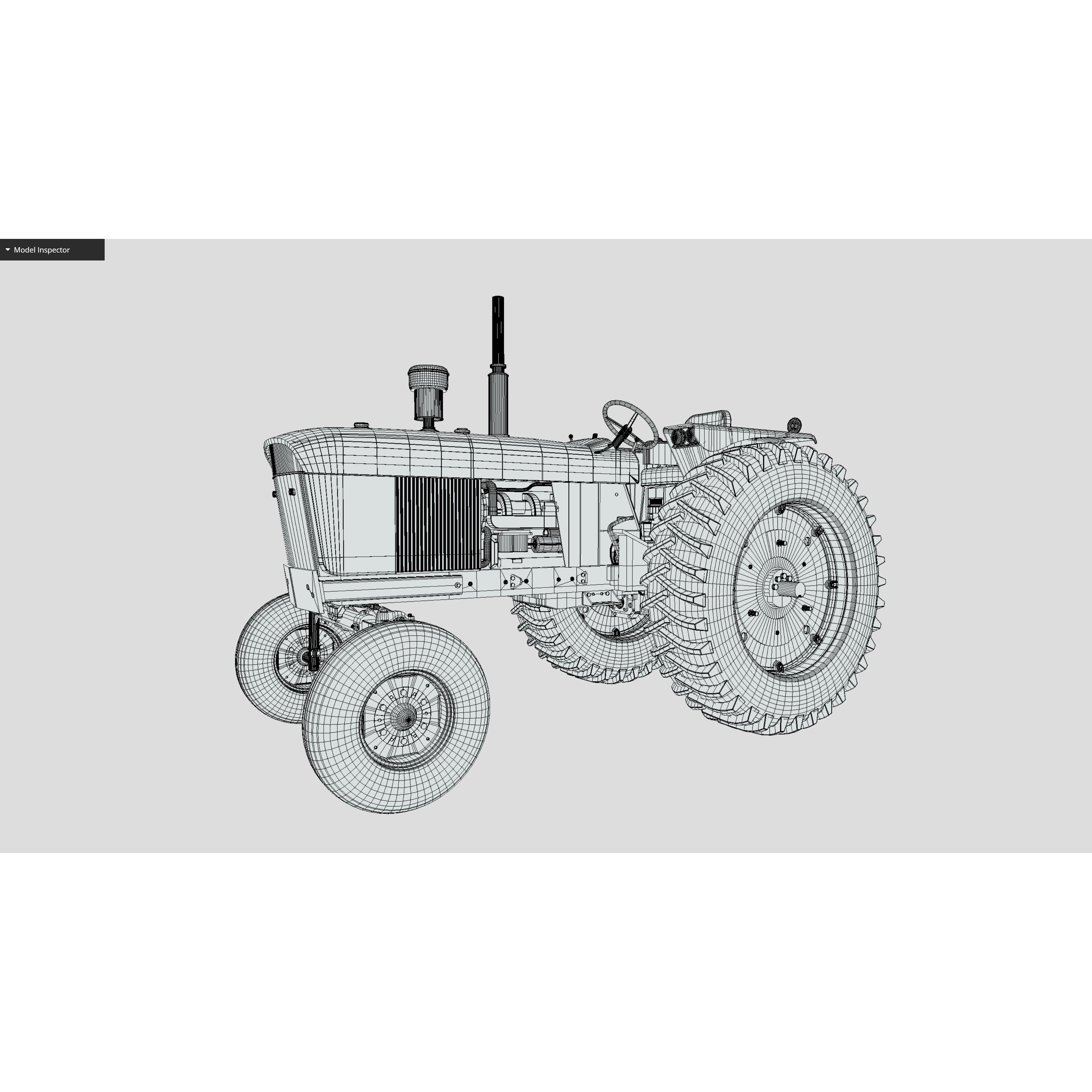 Tractor 3D Model – Low Poly PBR Vehicle with 4K Textures, Blender & FBX - View 3