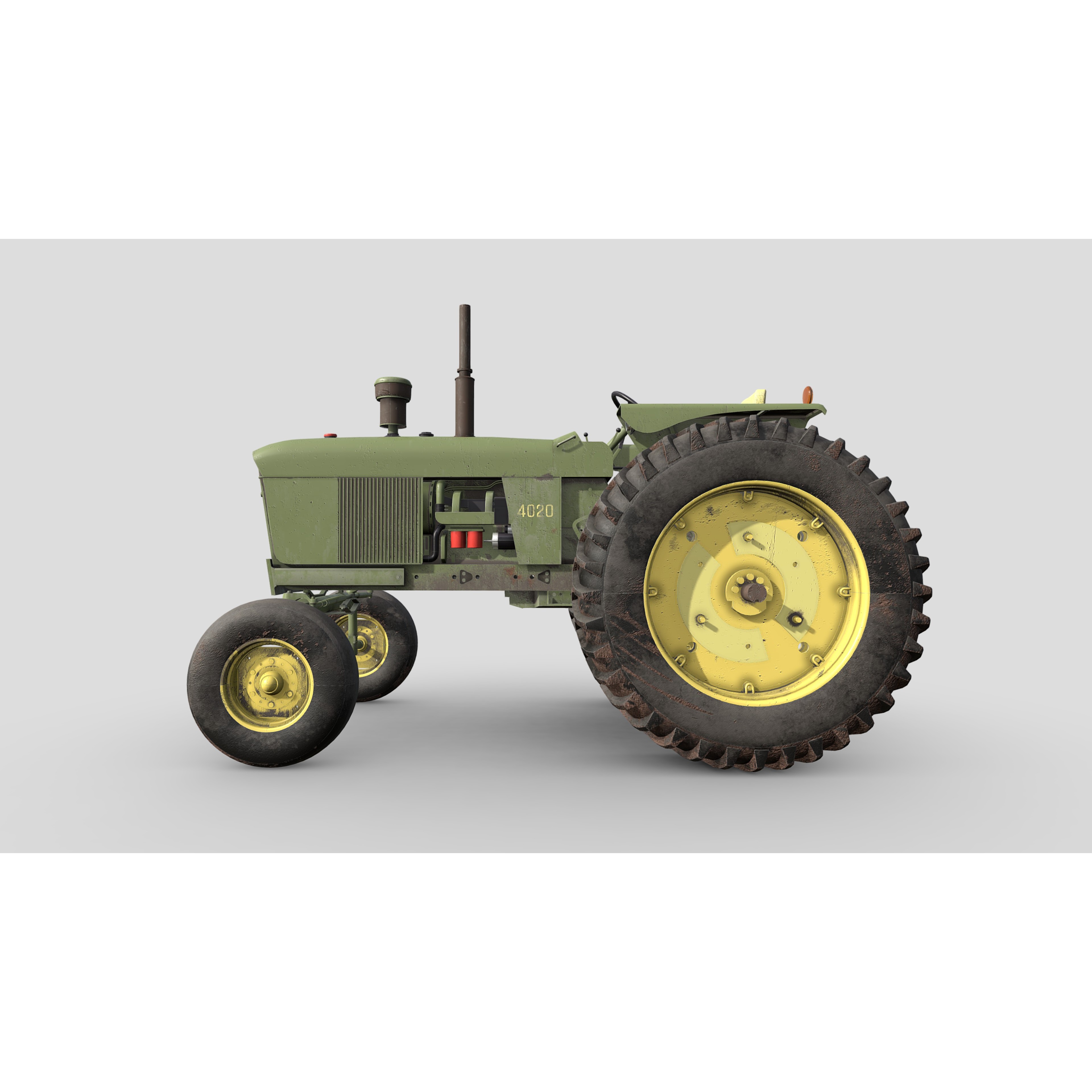 Tractor 3D Model – Low Poly PBR Vehicle with 4K Textures, Blender & FBX - View 4