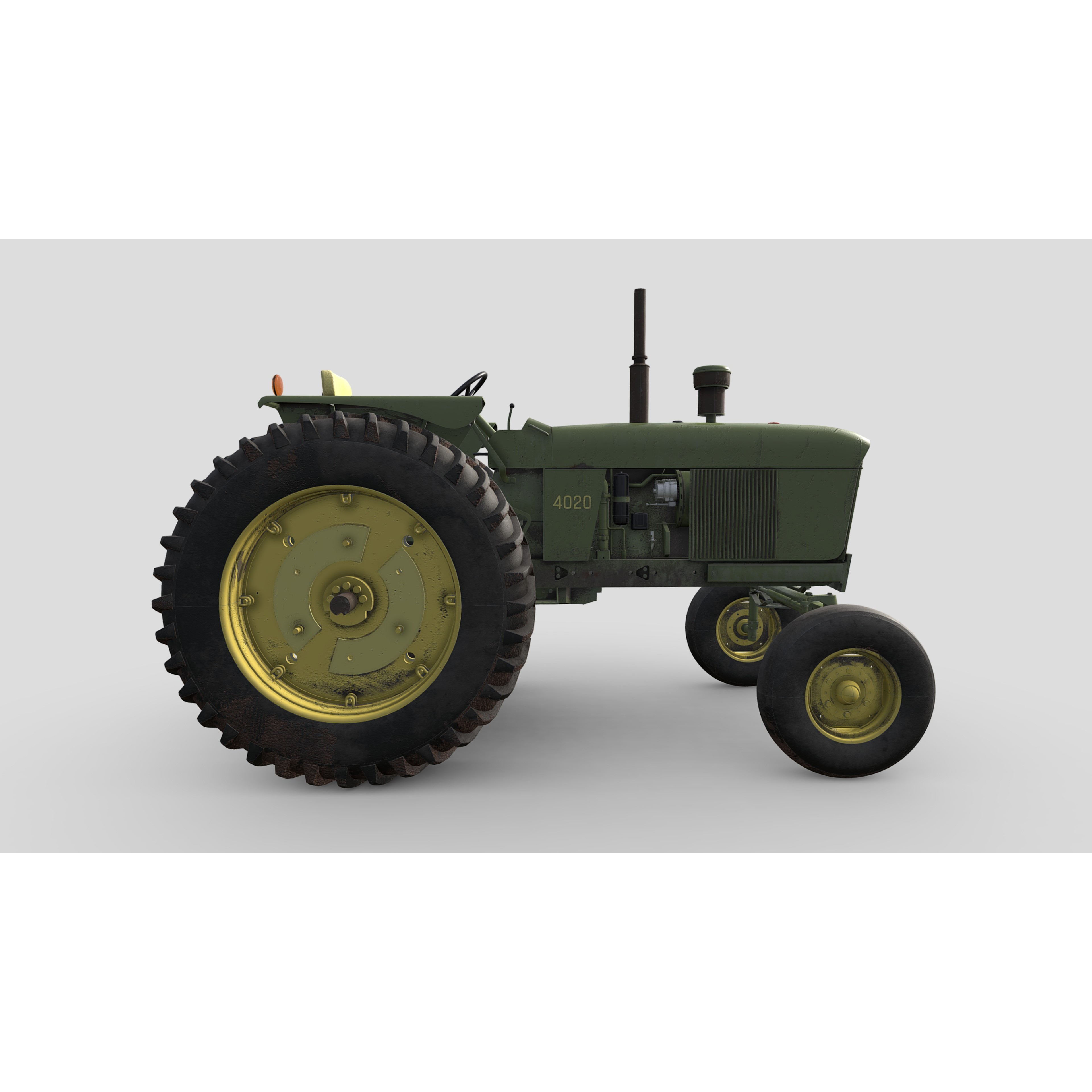 Tractor 3D Model – Low Poly PBR Vehicle with 4K Textures, Blender & FBX - View 7