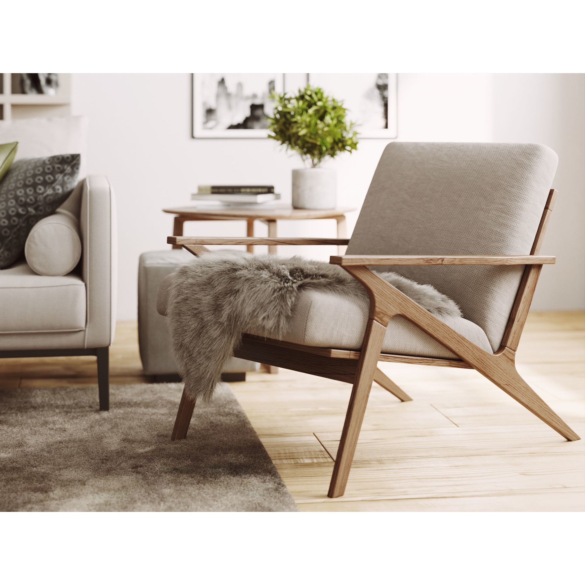 NConcept 11 - V-Ray Ready Living Room 3D Model - View 4