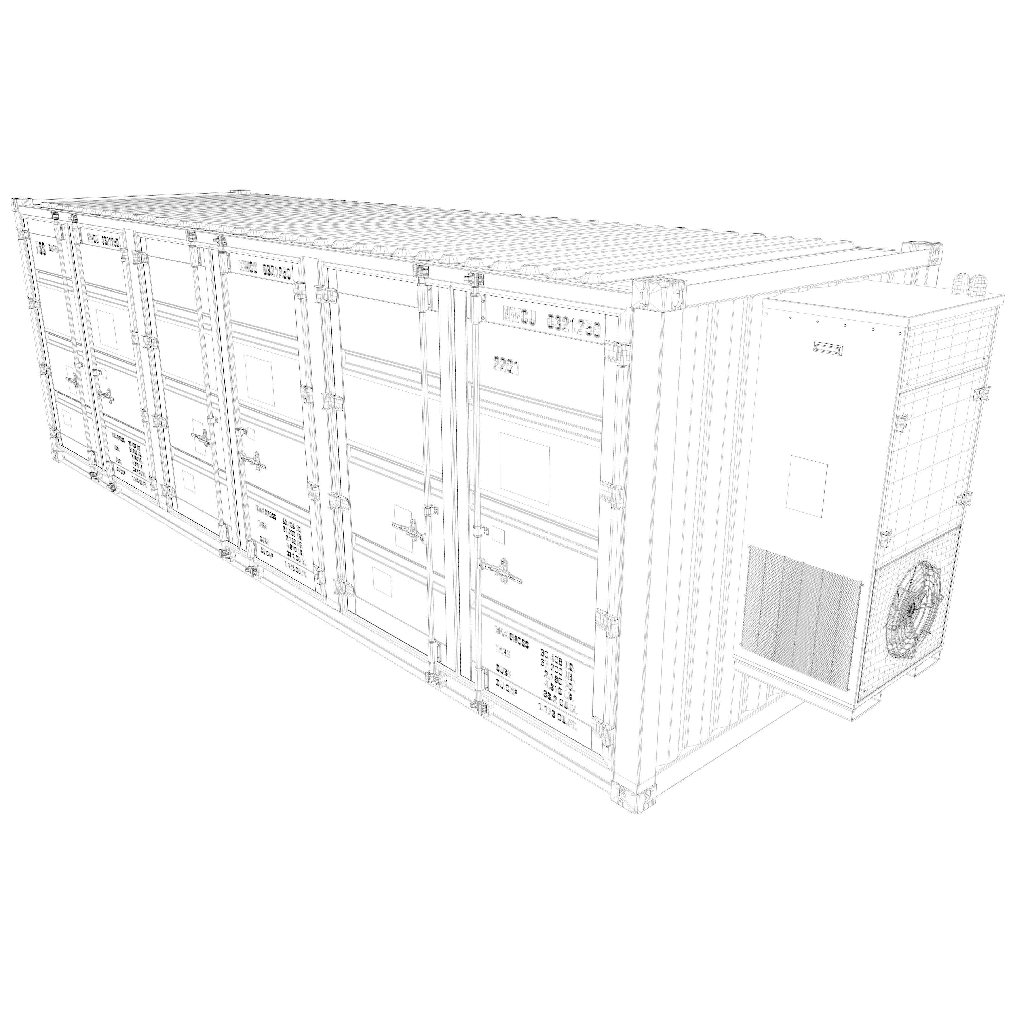 Solar Cell Thermal Energy Storage System 3D Model – High Poly, C4D & FBX
