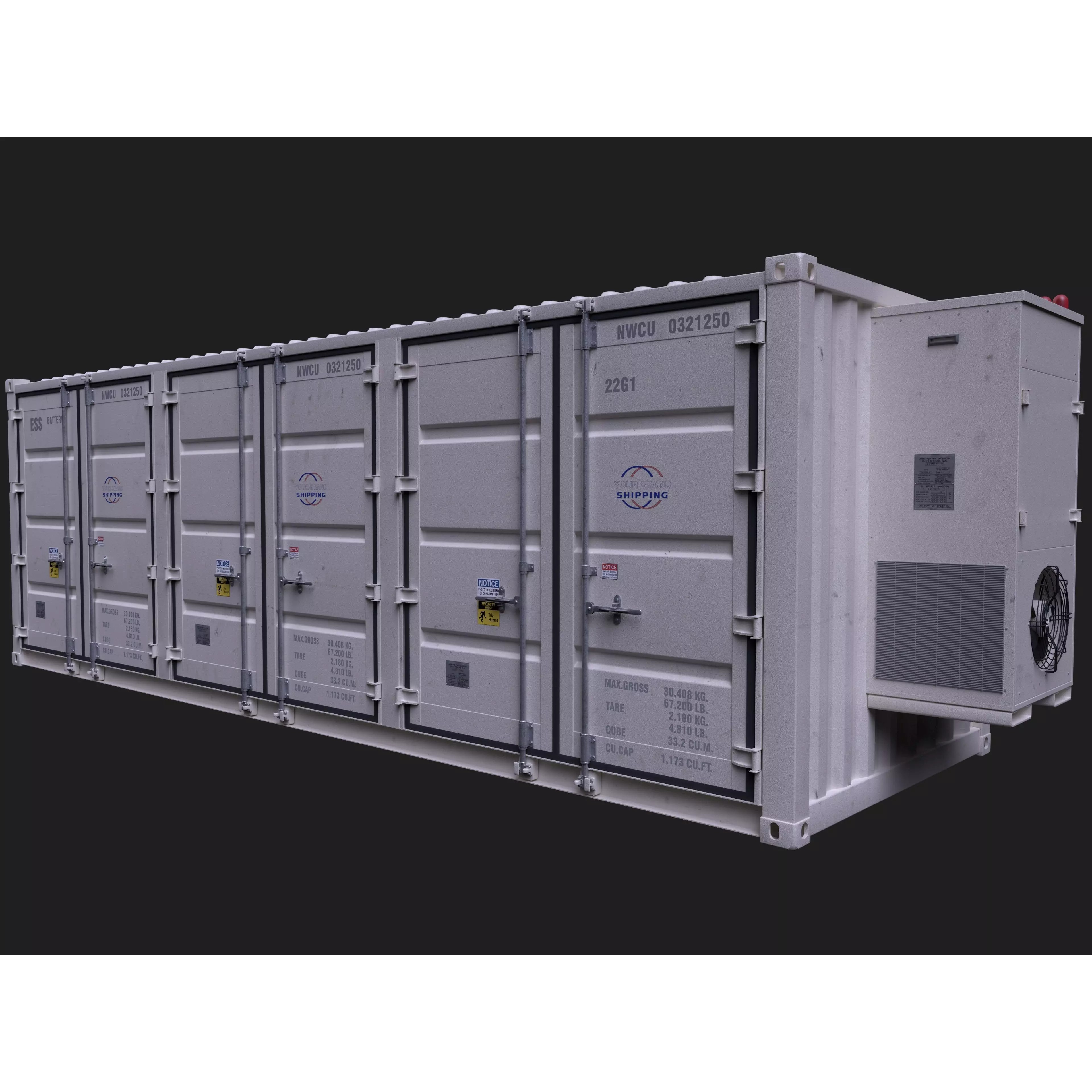 Solar Cell Thermal Energy Storage System 3D Model – High Poly, C4D & FBX - View 2