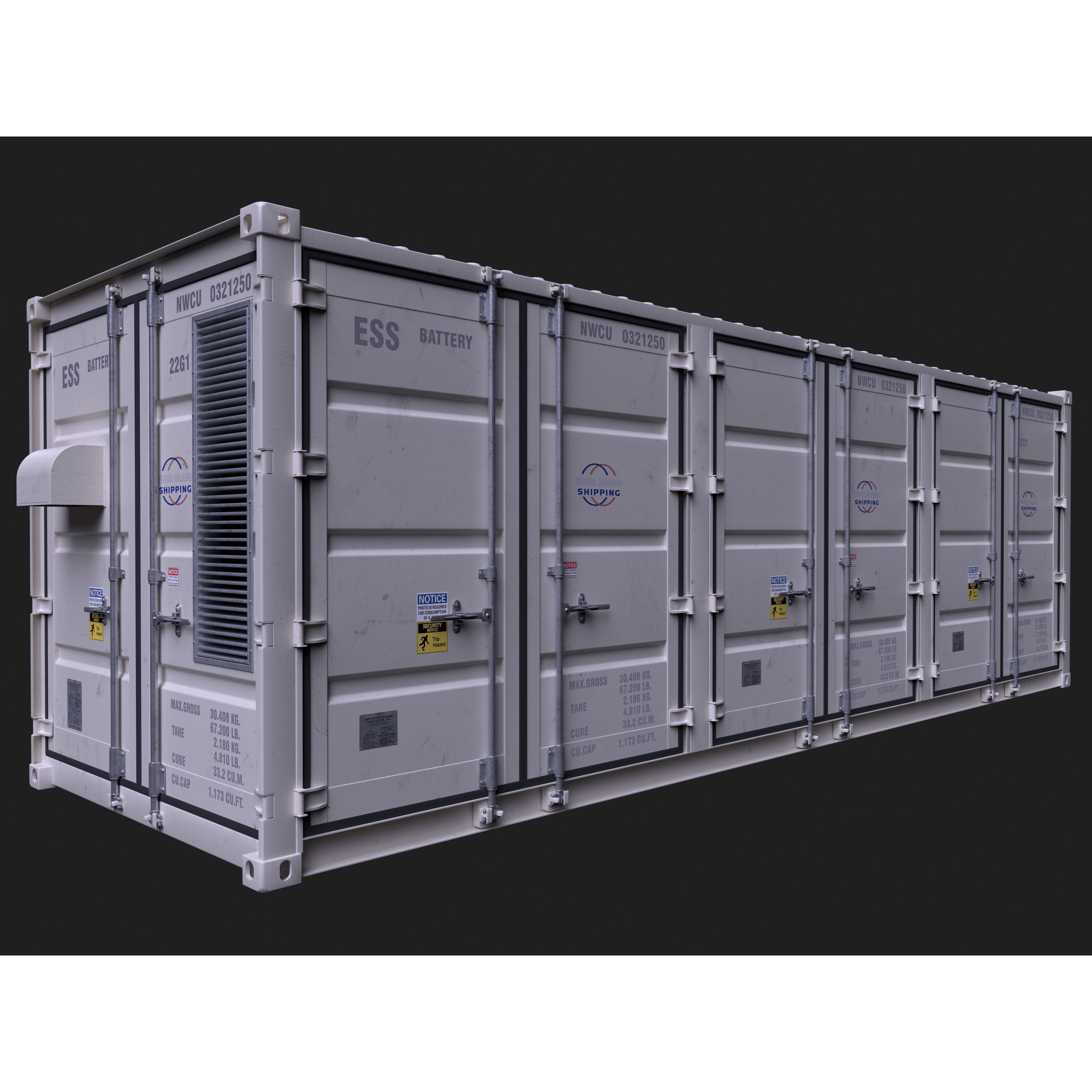 Solar Cell Thermal Energy Storage System 3D Model – High Poly, C4D & FBX - View 3