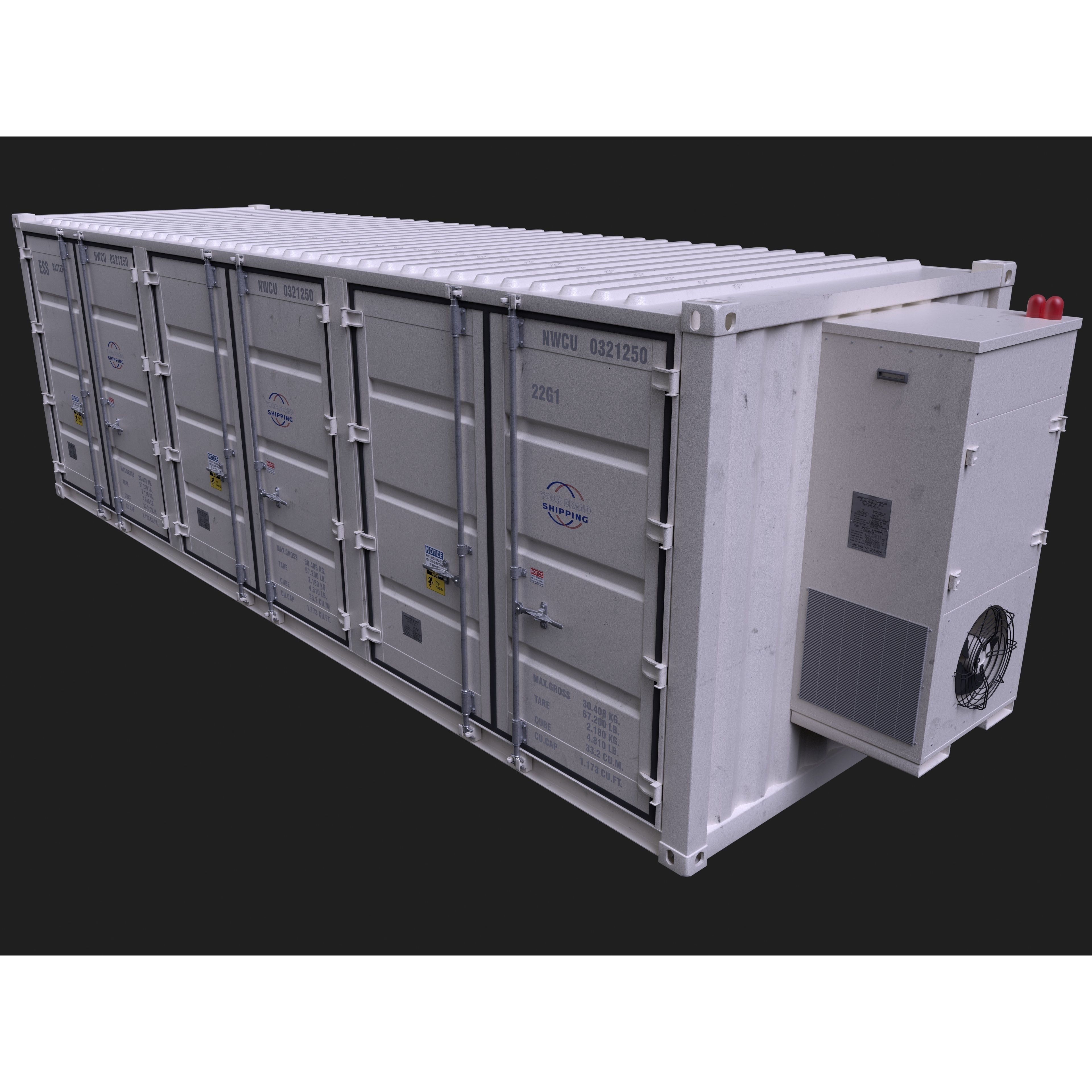 Solar Cell Thermal Energy Storage System 3D Model – High Poly, C4D & FBX - View 4
