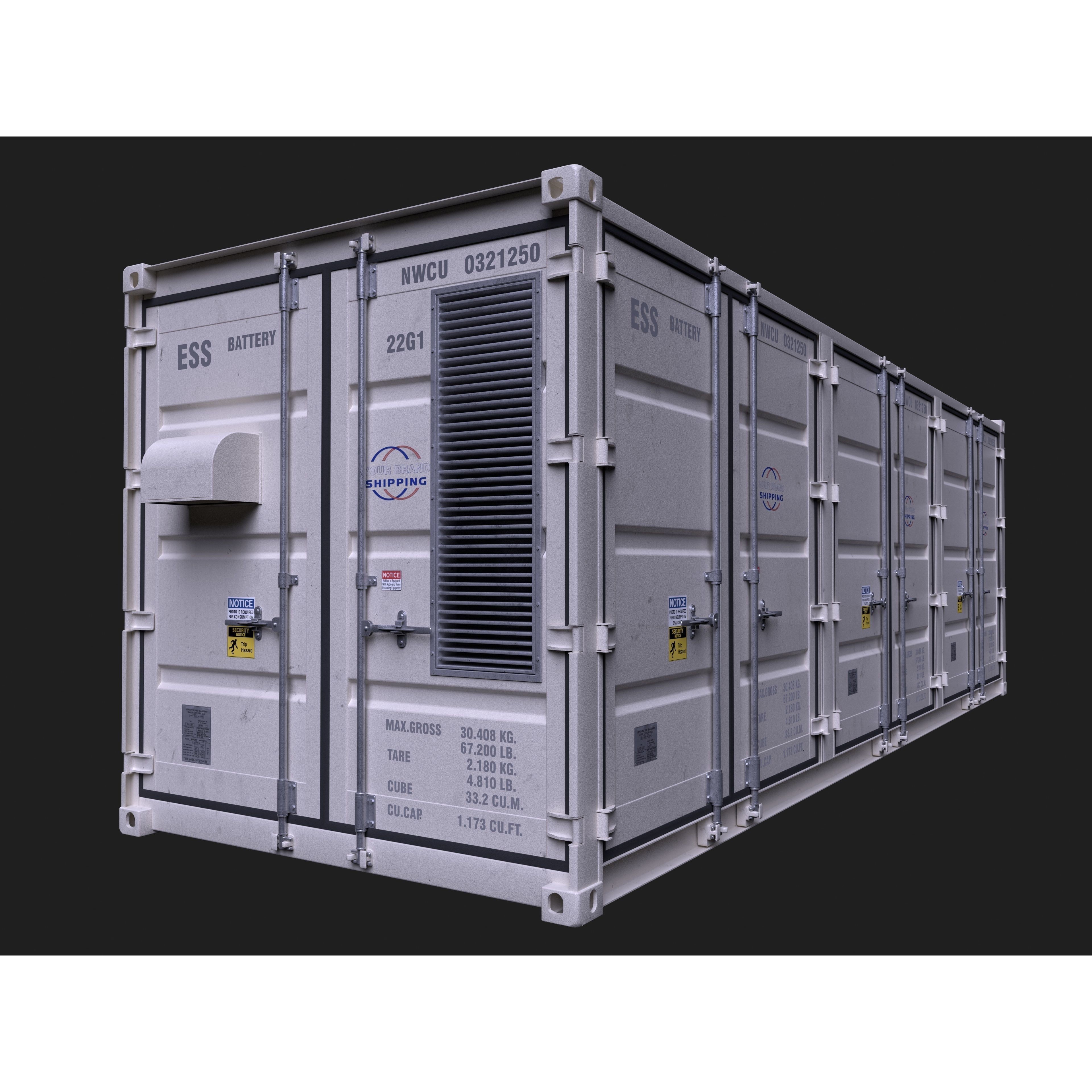 Solar Cell Thermal Energy Storage System 3D Model – High Poly, C4D & FBX - View 5
