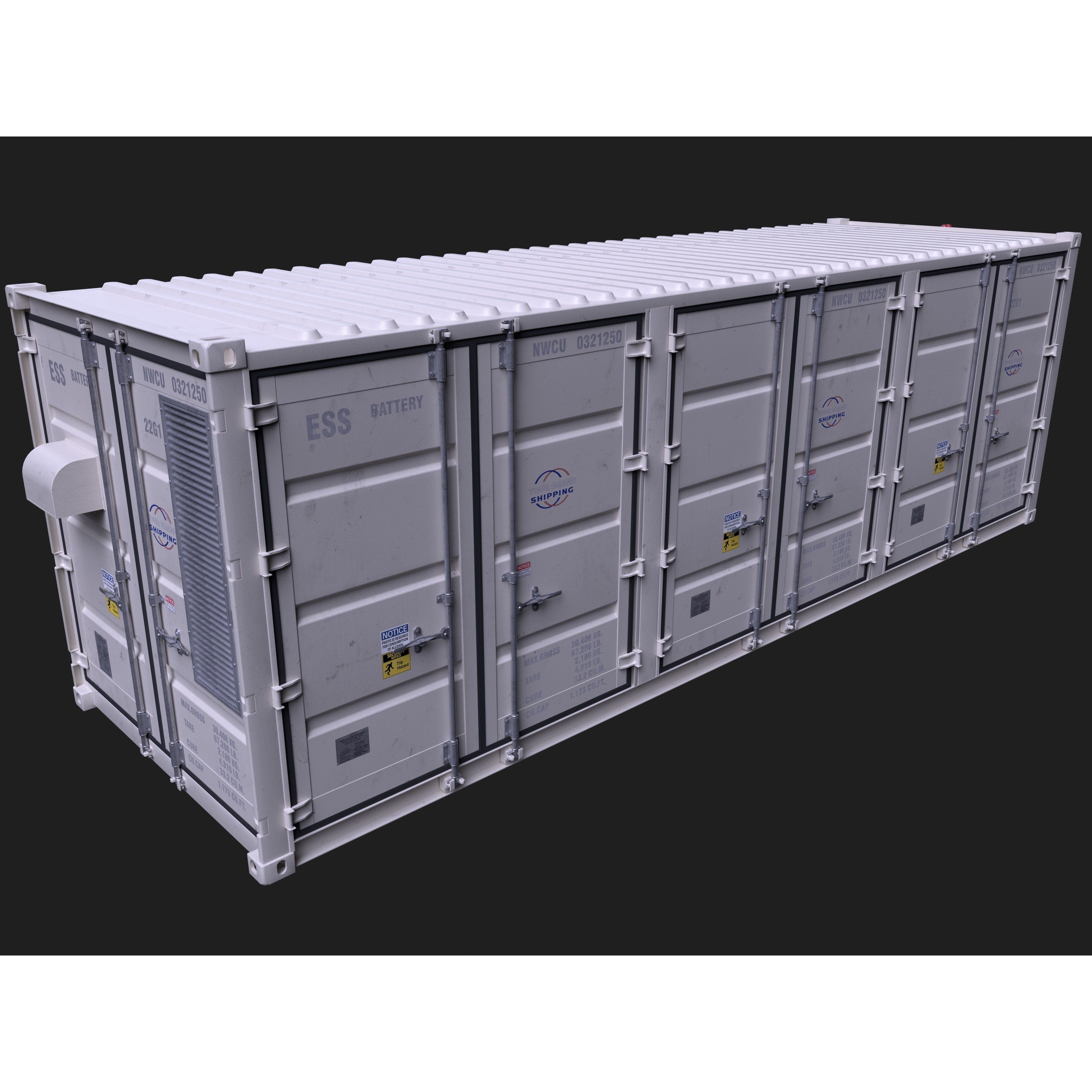 Solar Cell Thermal Energy Storage System 3D Model – High Poly, C4D & FBX - View 6