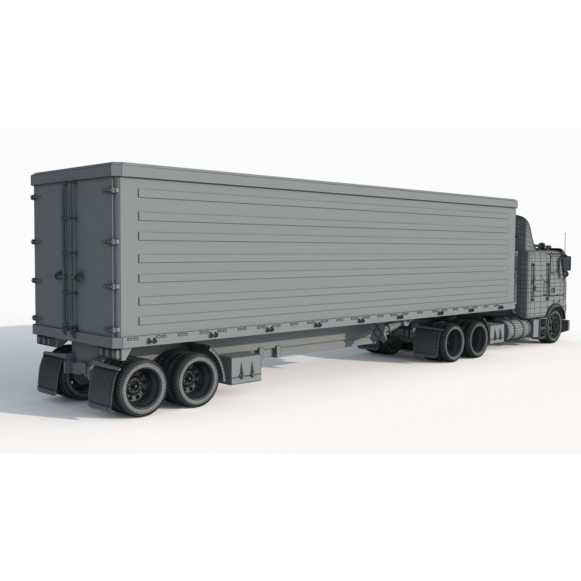 Freightliner FLT 8664 3D Model – High-Detail Truck Asset, FBX, OBJ