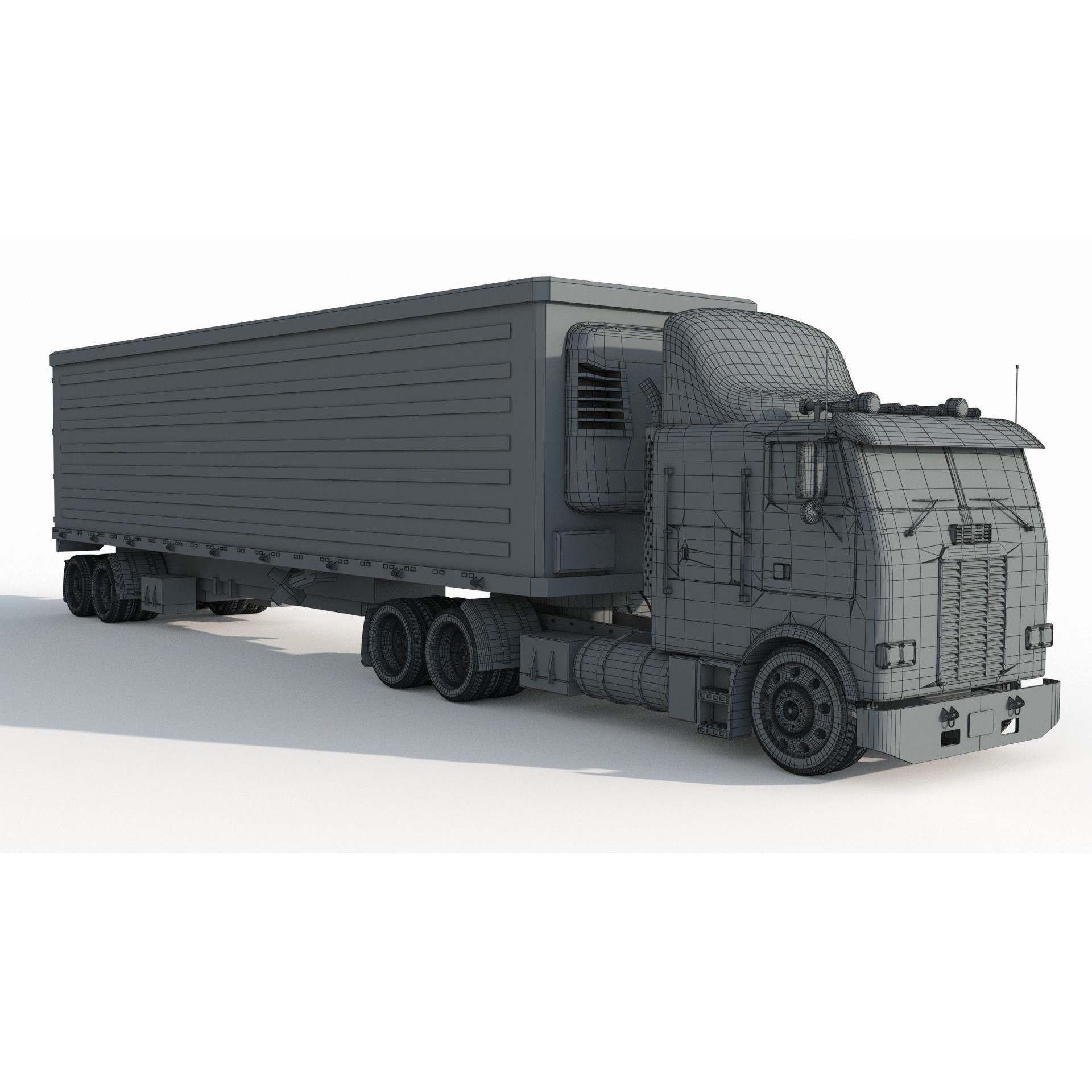 Freightliner FLT 8664 3D Model – High-Detail Truck Asset, FBX, OBJ - View 11