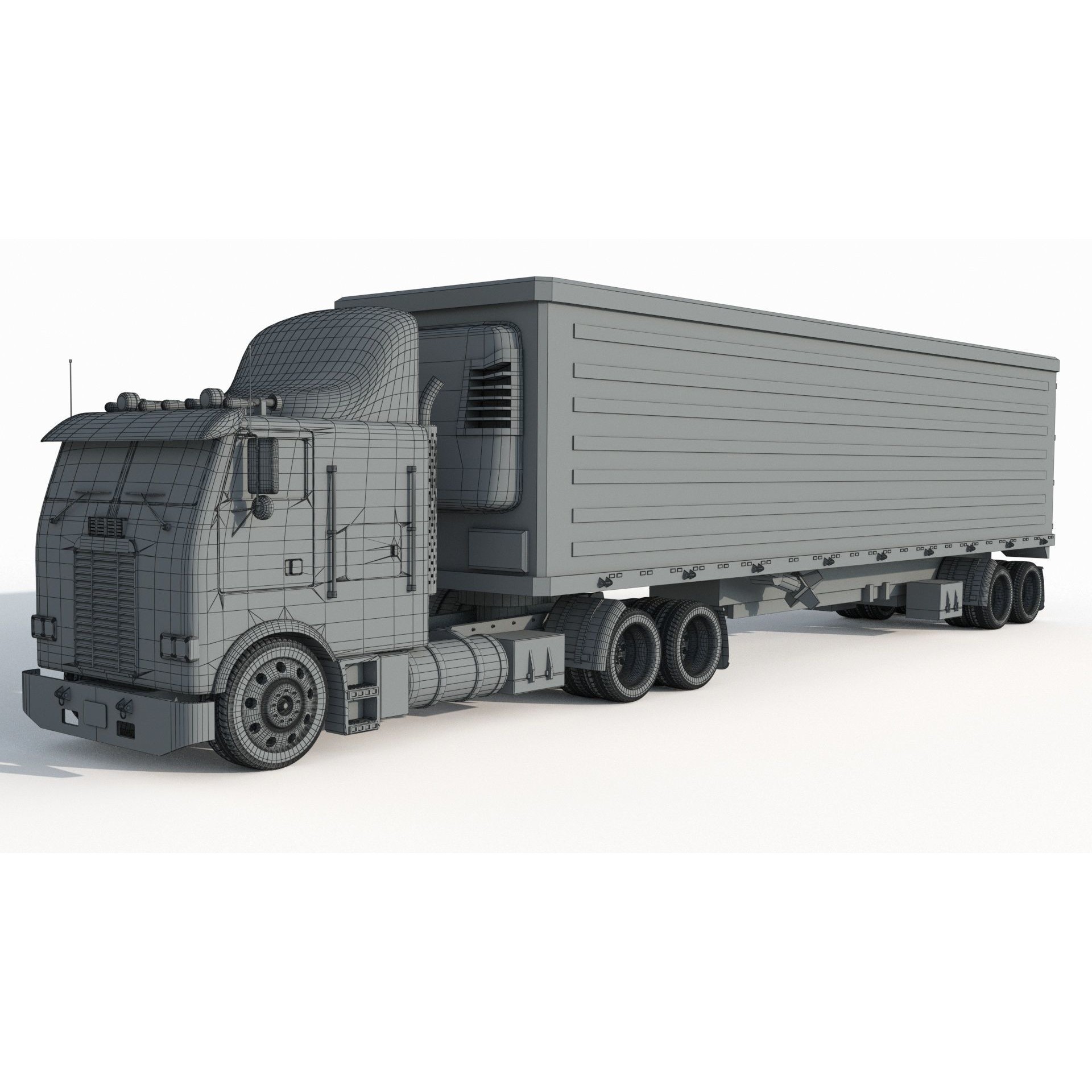Freightliner FLT 8664 3D Model – High-Detail Truck Asset, FBX, OBJ - View 12