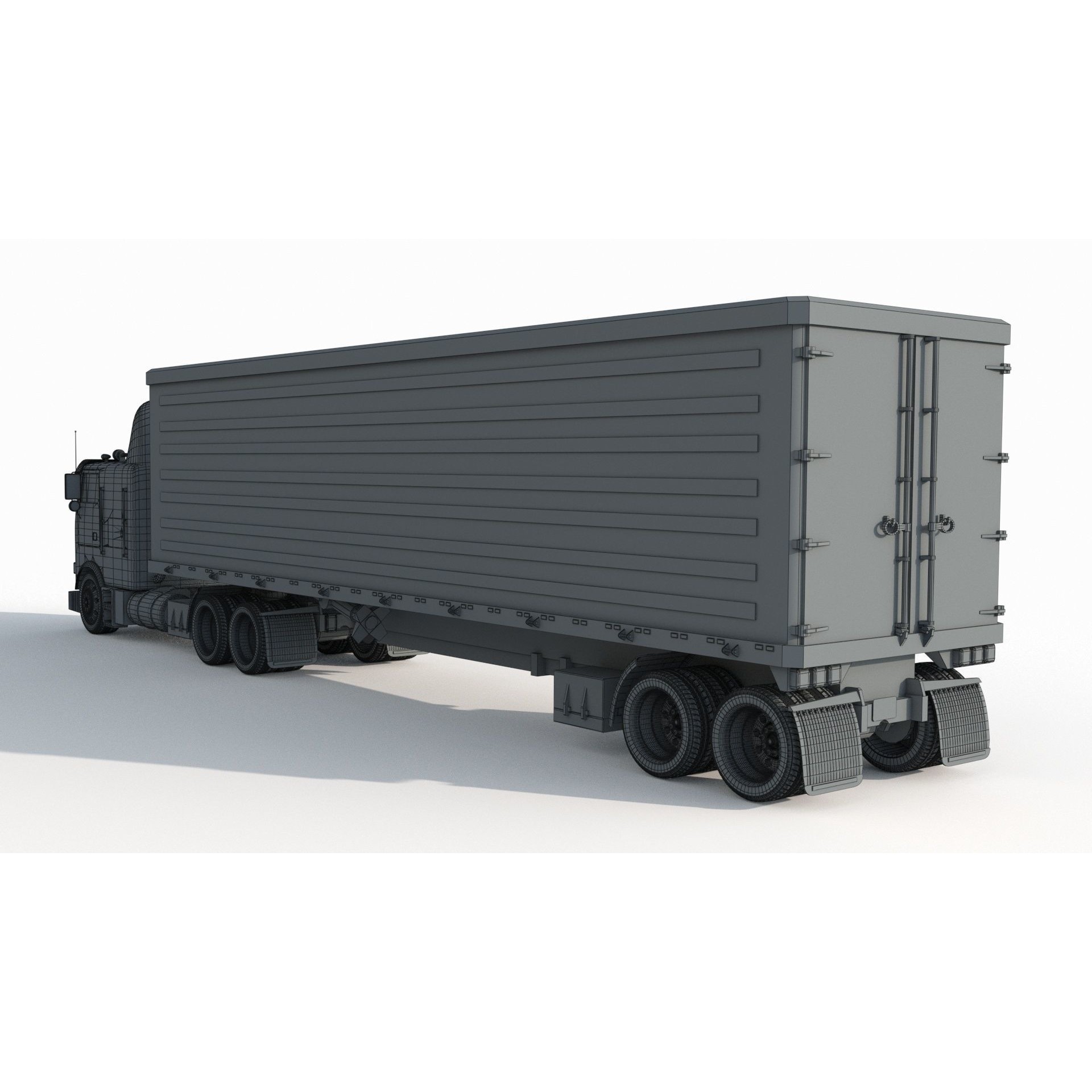 Freightliner FLT 8664 3D Model – High-Detail Truck Asset, FBX, OBJ - View 13