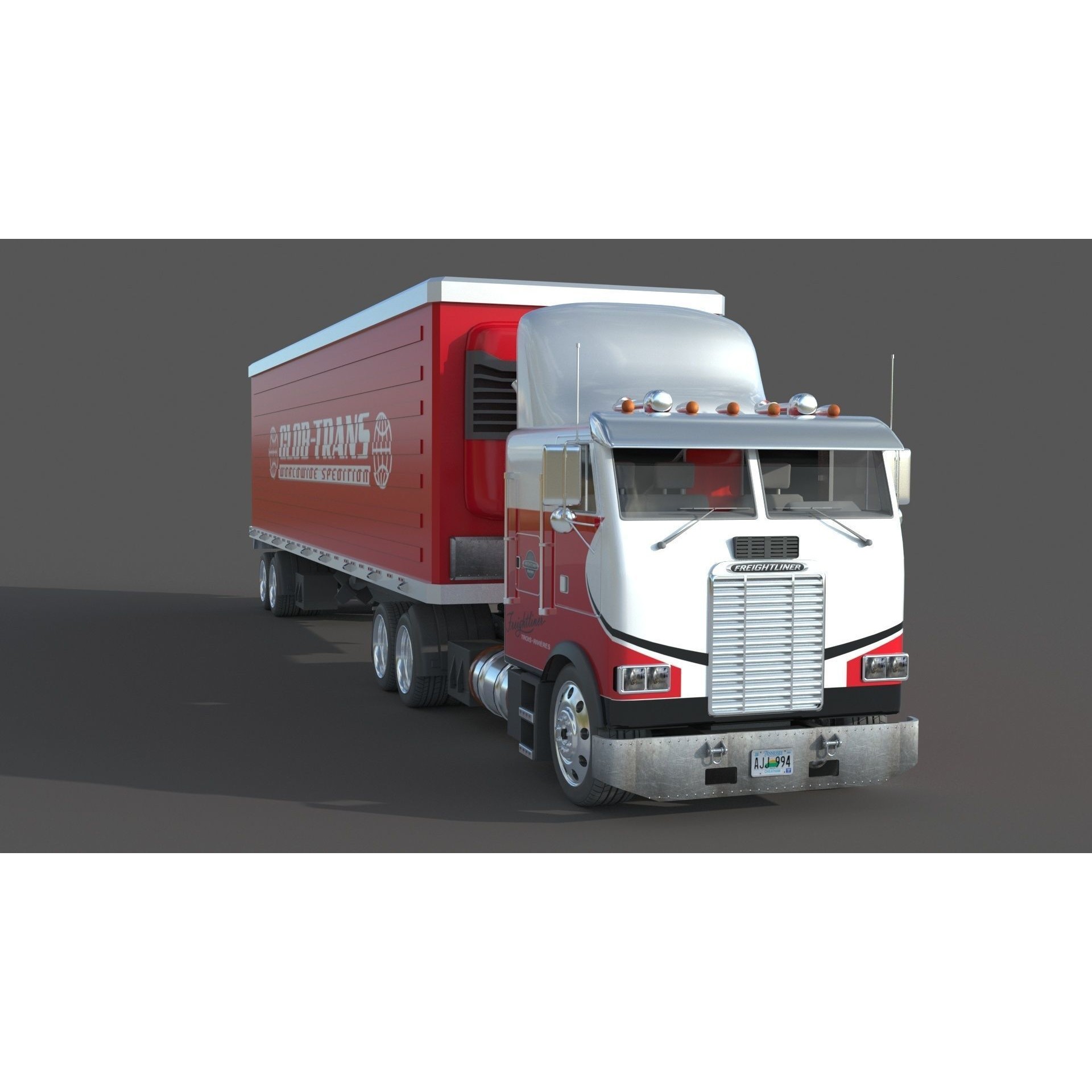 Freightliner FLT 8664 3D Model – High-Detail Truck Asset, FBX, OBJ - View 5