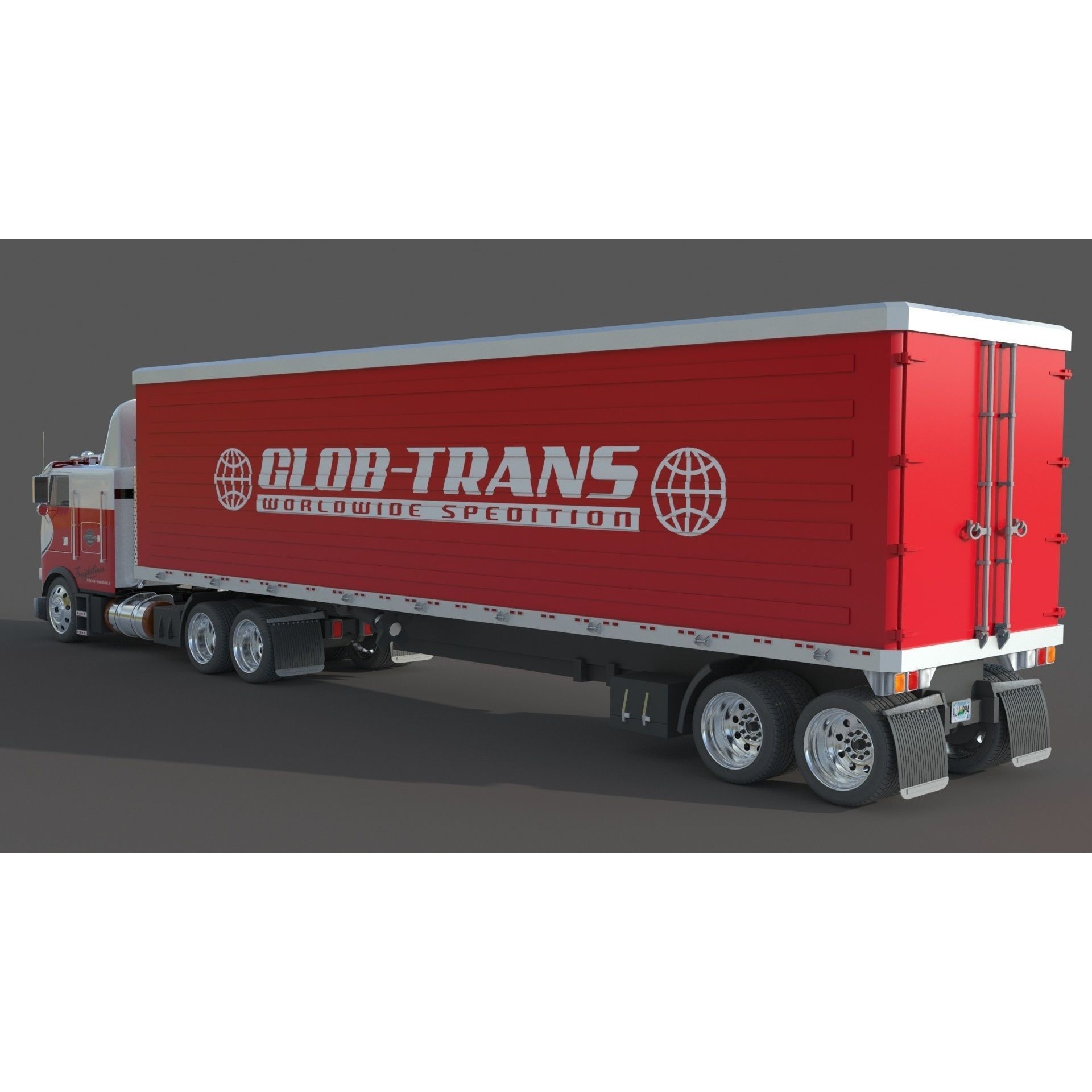 Freightliner FLT 8664 3D Model – High-Detail Truck Asset, FBX, OBJ - View 7