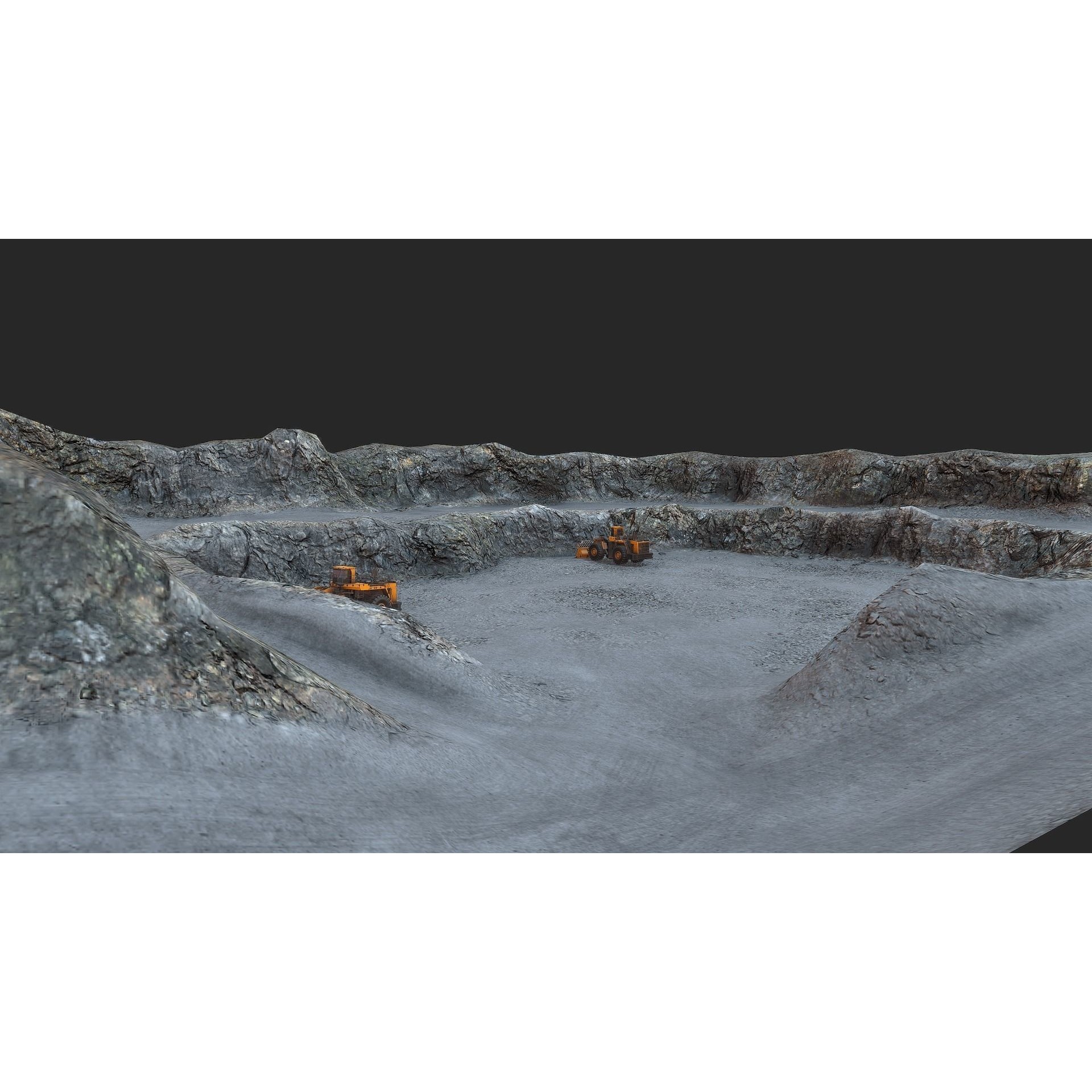 Mine Quarry 3D Model – Low Poly Industrial Asset, FBX, OBJ - View 10