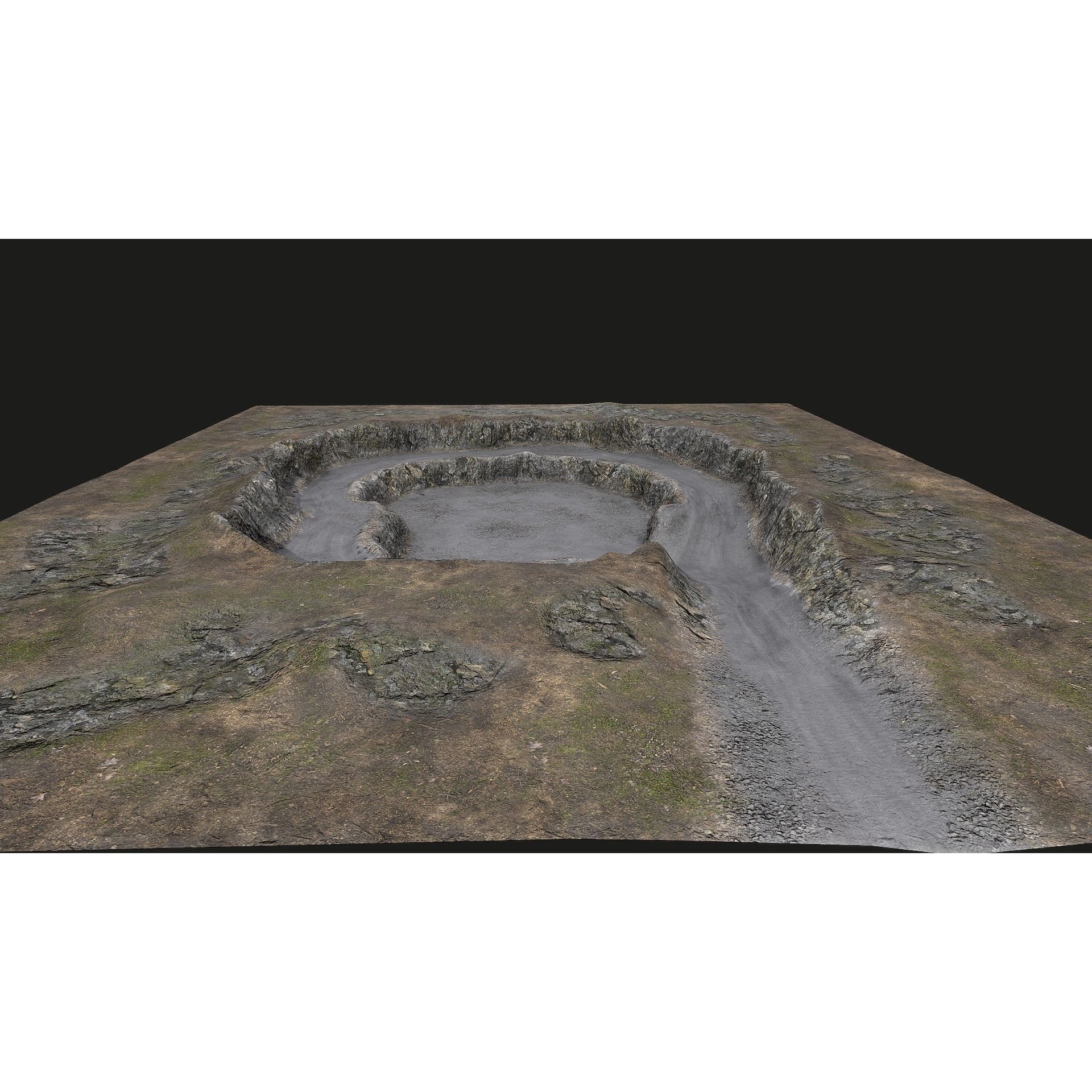 Mine Quarry 3D Model – Low Poly Industrial Asset, FBX, OBJ - View 14