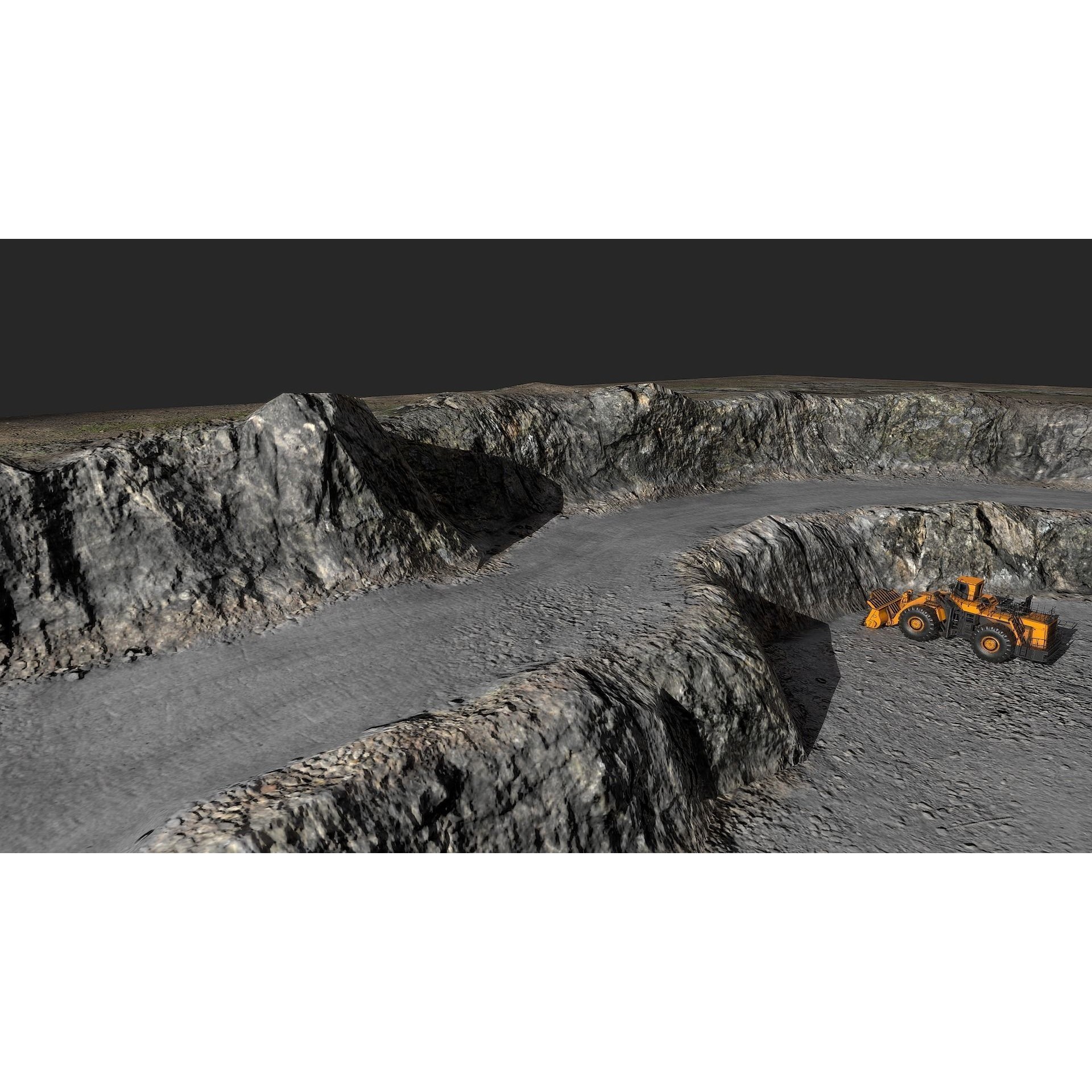 Mine Quarry 3D Model – Low Poly Industrial Asset, FBX, OBJ - View 5