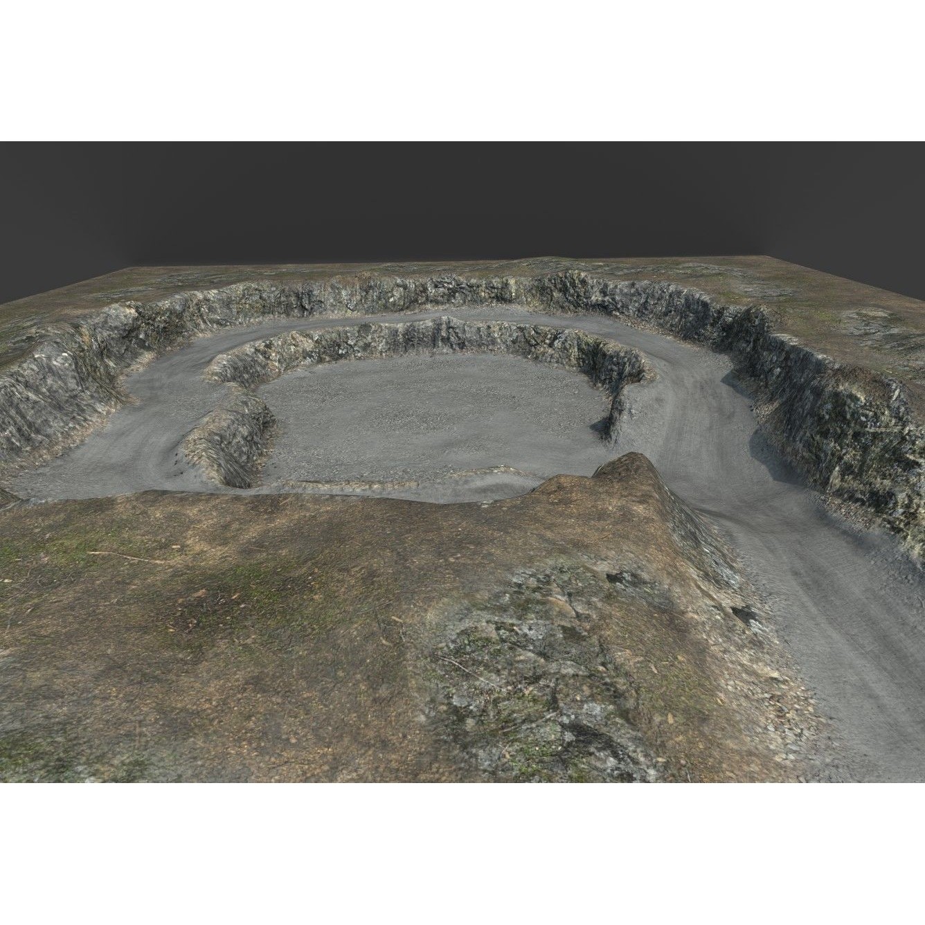 Mine Quarry 3D Model – Low Poly Industrial Asset, FBX, OBJ - View 7