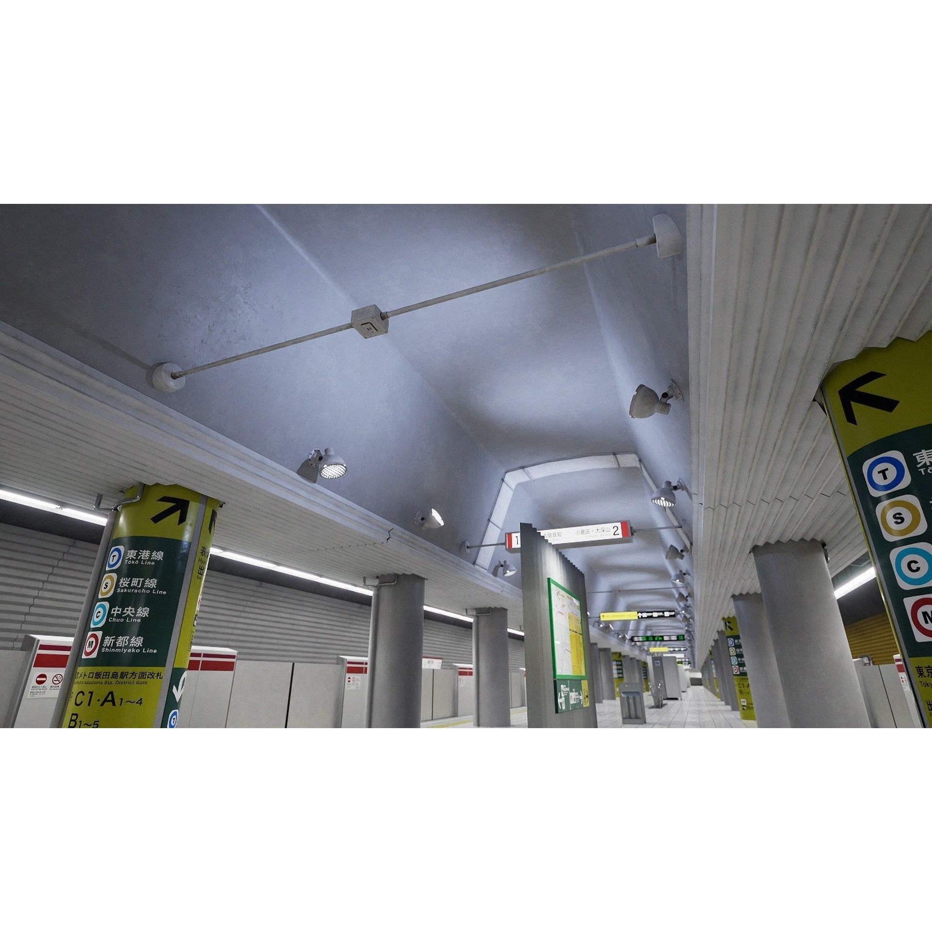 Tokyo Metro Station - Low-Poly Game-Ready 3D Model - View 17