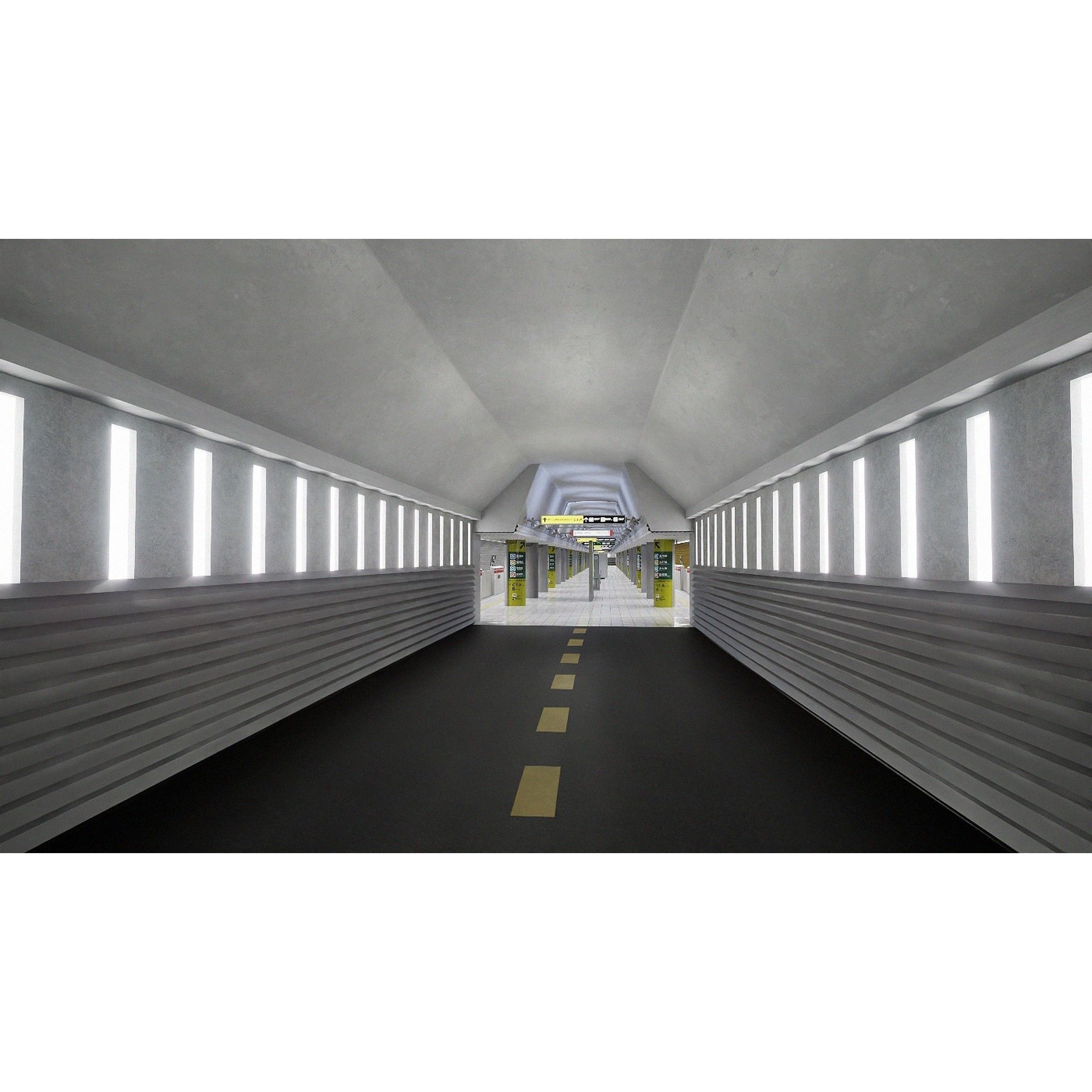 Tokyo Metro Station - Low-Poly Game-Ready 3D Model - View 18