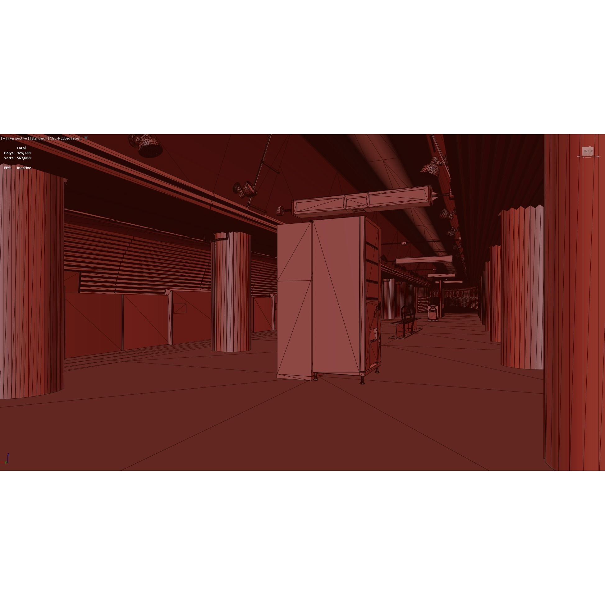 Tokyo Metro Station - Low-Poly Game-Ready 3D Model - View 24