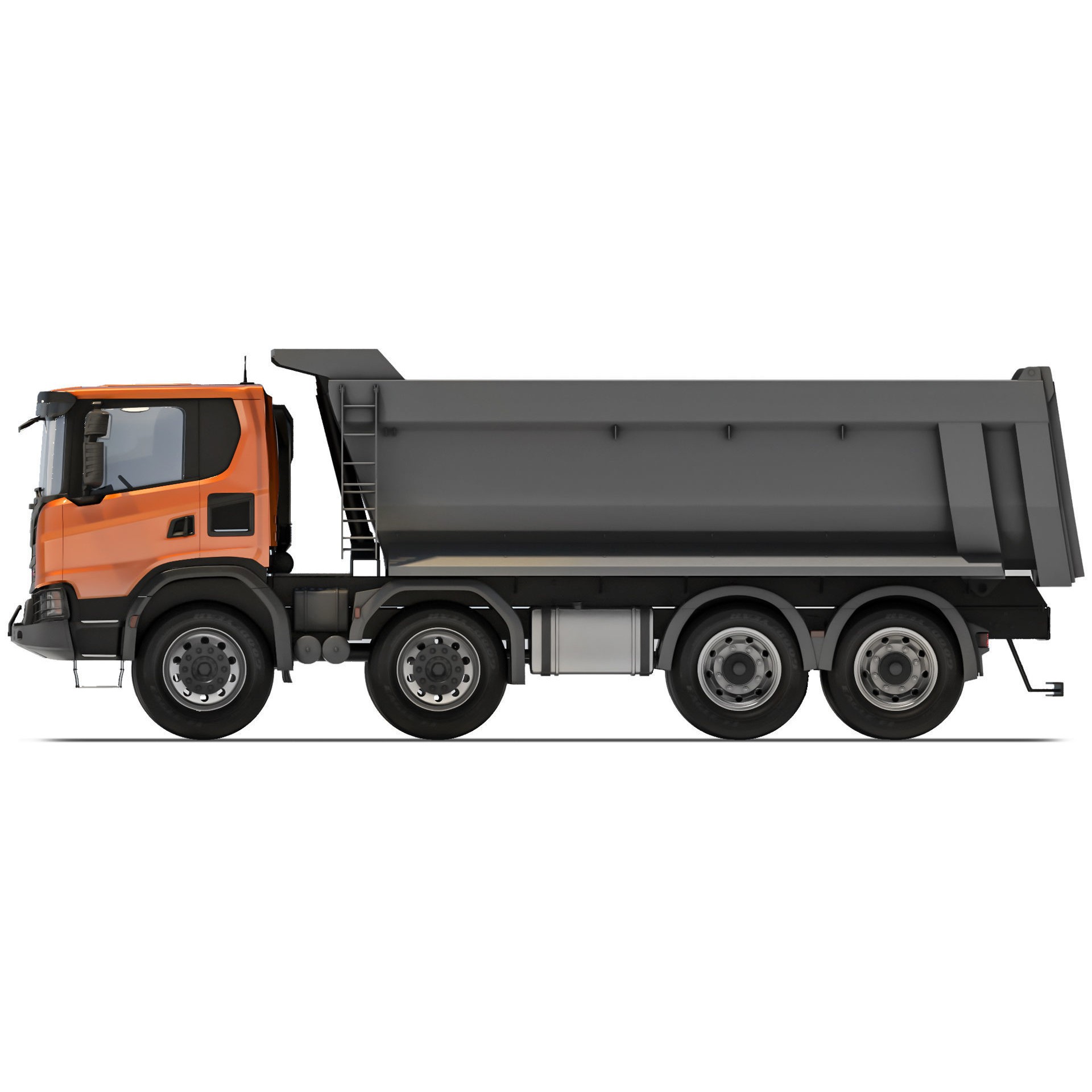 Truck G500 XT 3D Model – High Poly Tipper for Construction, FBX - View 3