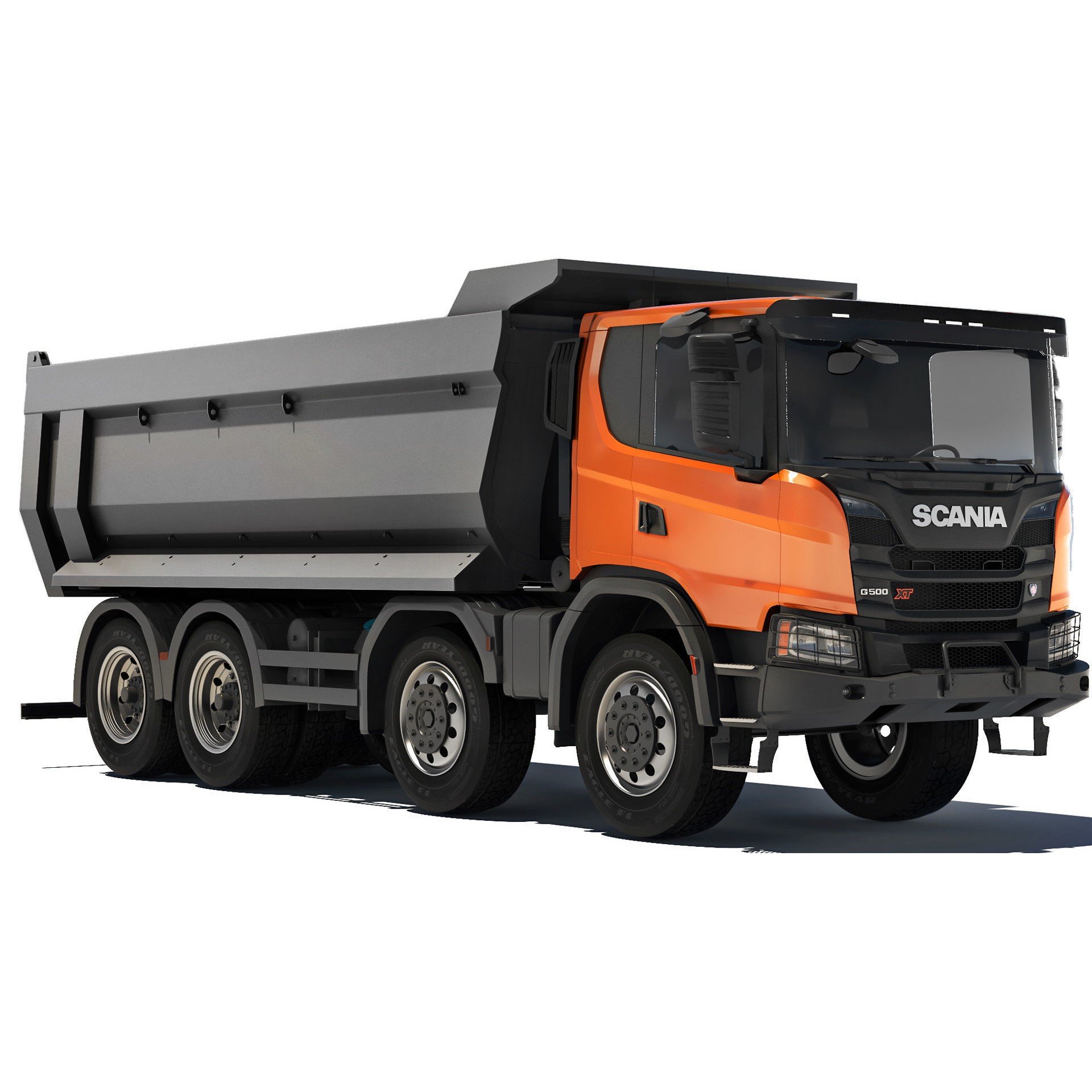 Truck G500 XT 3D Model – High Poly Tipper for Construction, FBX - View 8