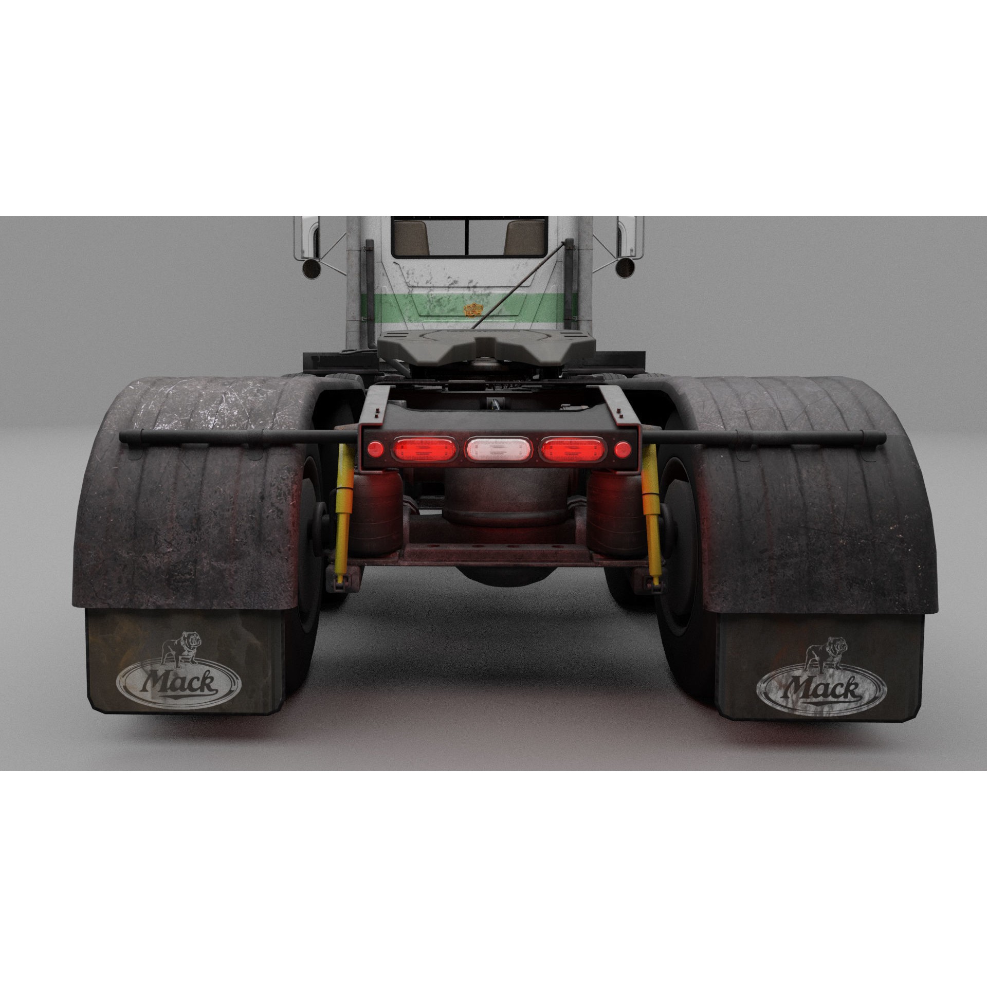 CH Semi Truck 3D Model – Game Ready Low Poly Asset, FBX - View 11