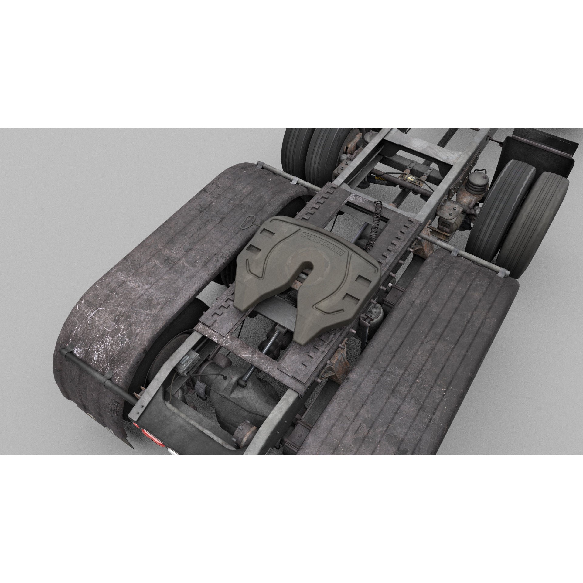 CH Semi Truck 3D Model – Game Ready Low Poly Asset, FBX - View 12