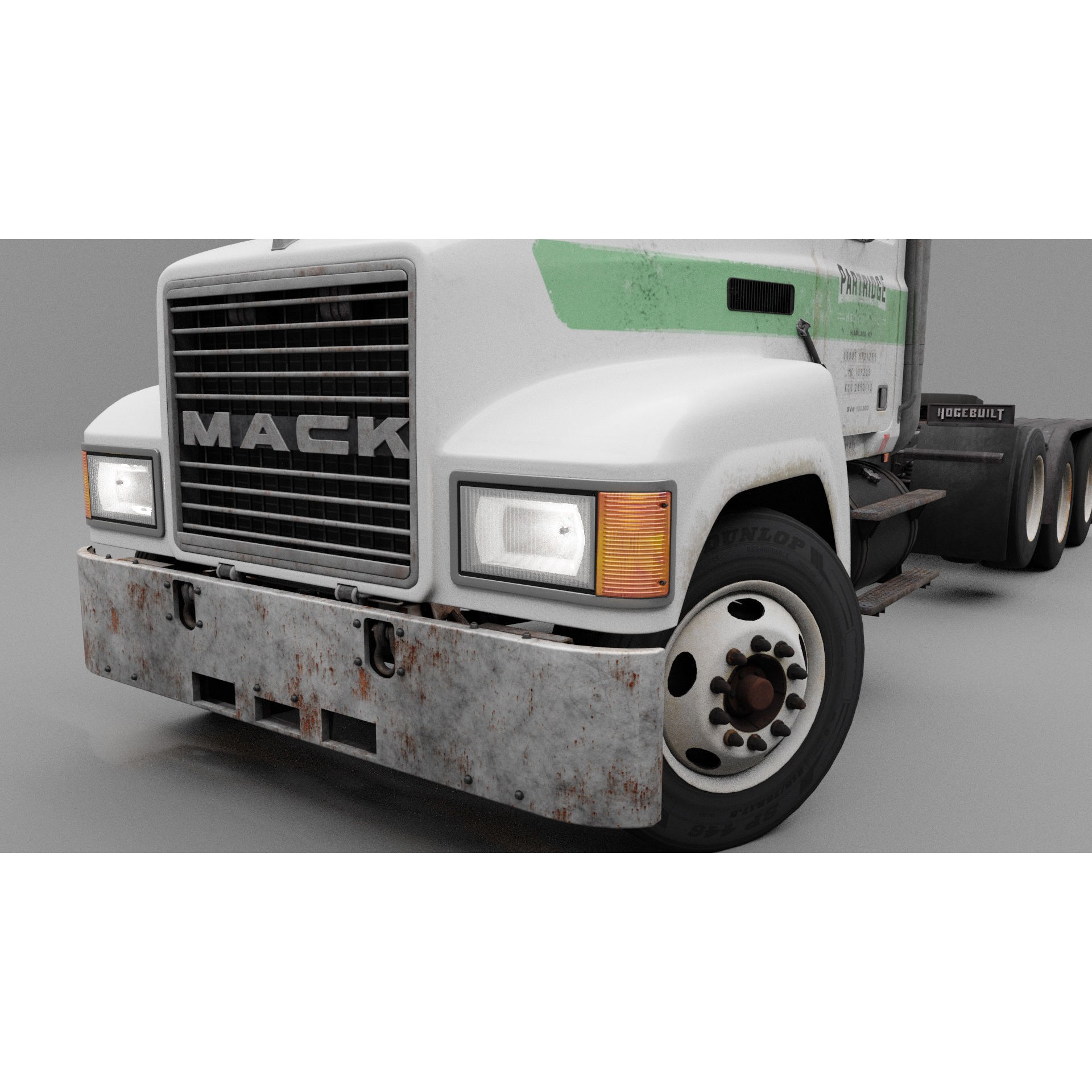 CH Semi Truck 3D Model – Game Ready Low Poly Asset, FBX - View 13