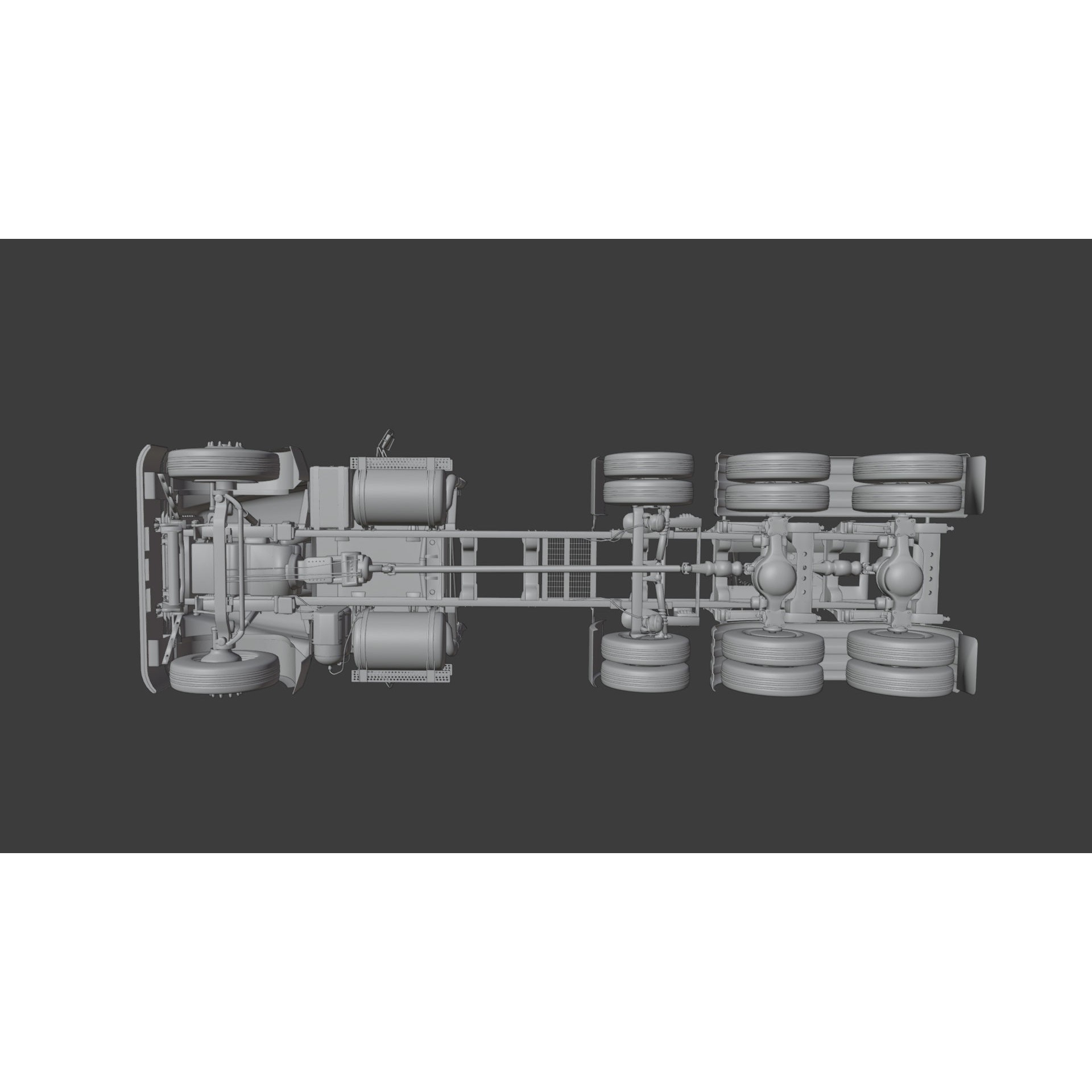 CH Semi Truck 3D Model – Game Ready Low Poly Asset, FBX - View 20