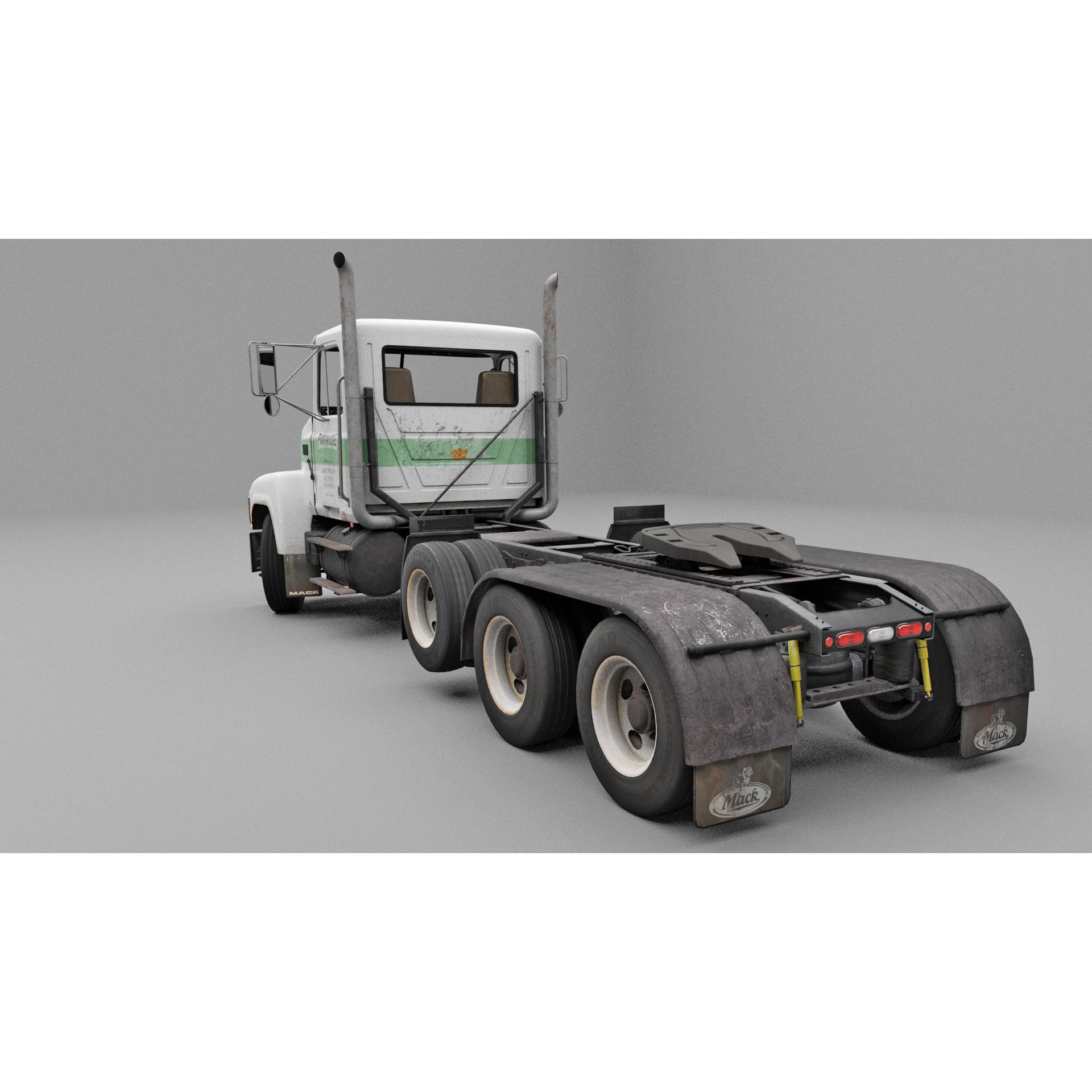 CH Semi Truck 3D Model – Game Ready Low Poly Asset, FBX - View 8