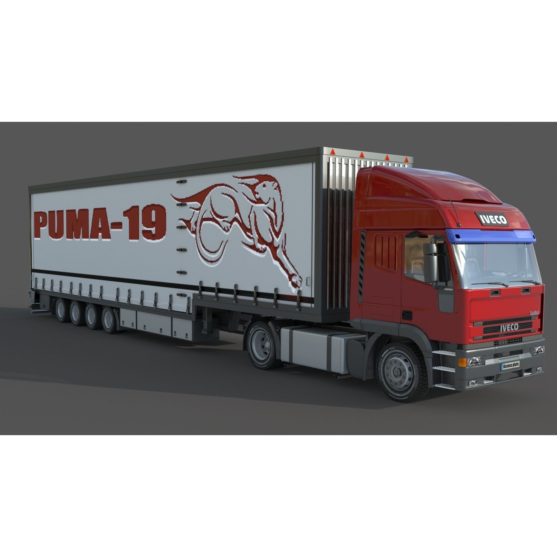 Iveco Eurotech Truck 3D Model – High Poly Vehicle Asset, FBX, OBJ - View 4